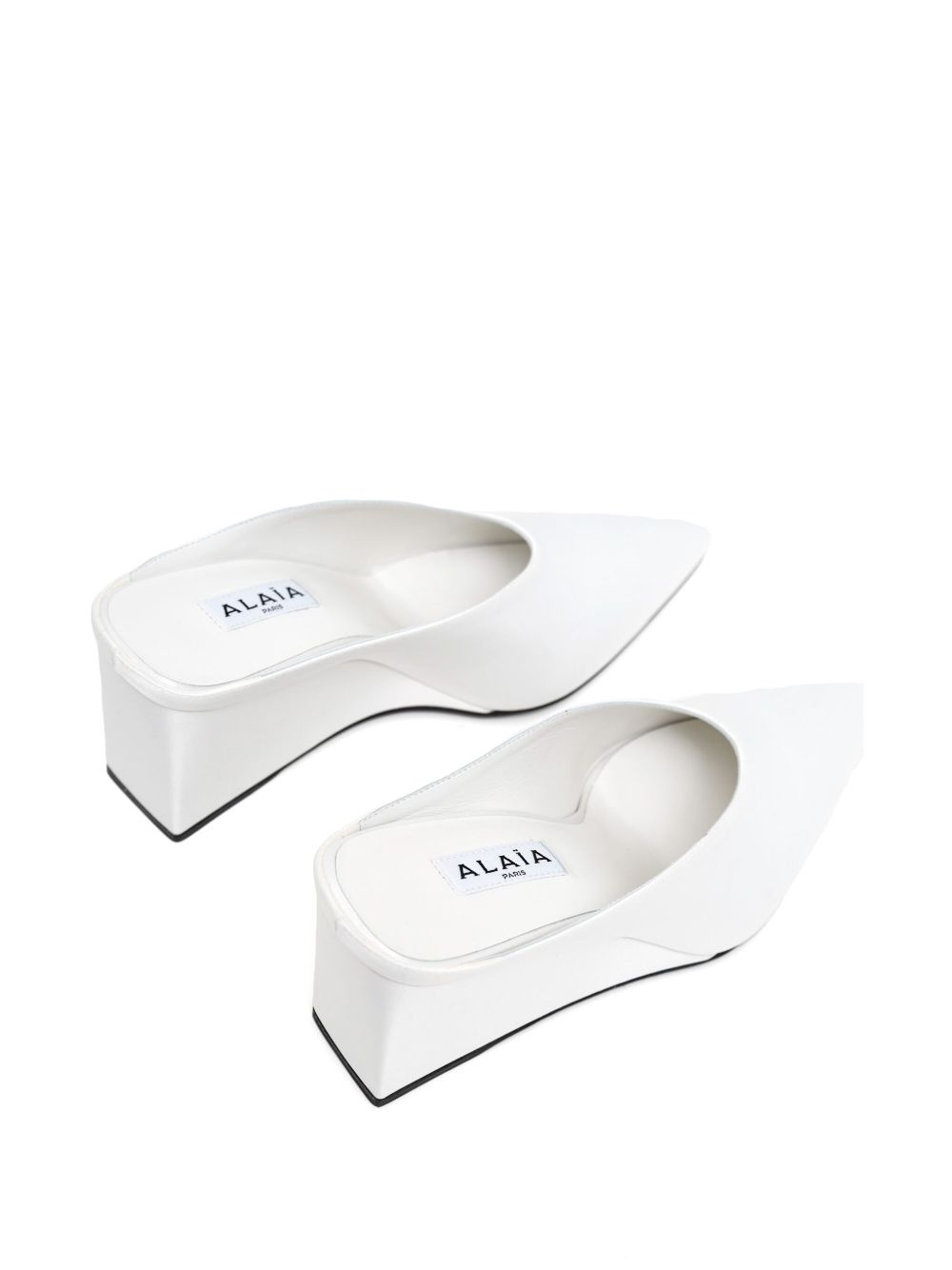 75mm satin-finish mules - 3
