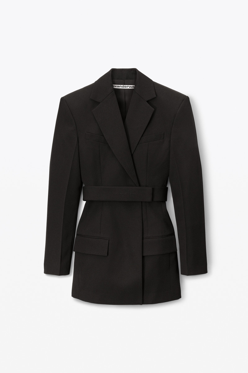BELTED BLAZER DRESS IN WOOL TAILORING 1