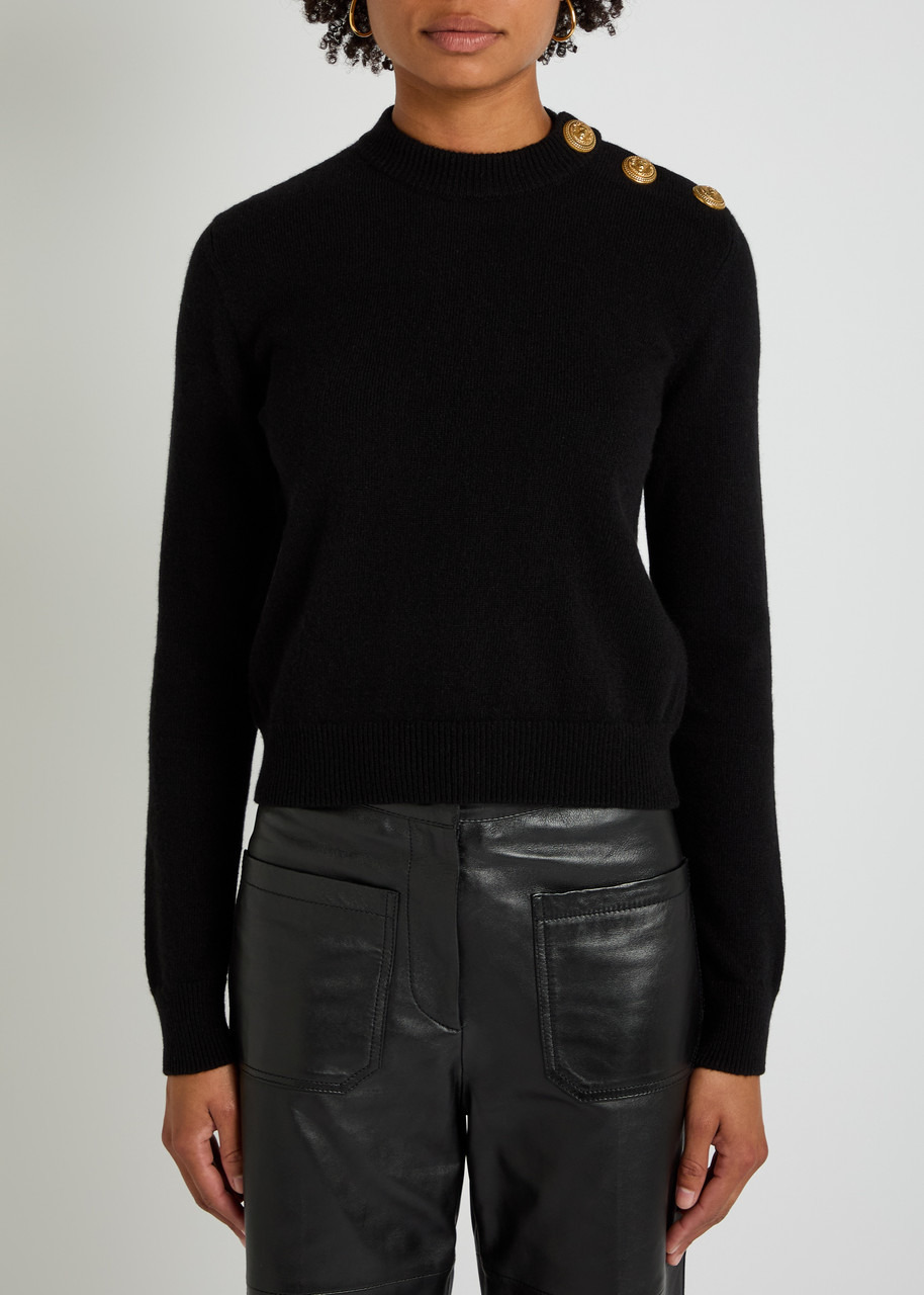 Balmain Embellished Cashmere and Wool-blend Sweatshirt - 2
