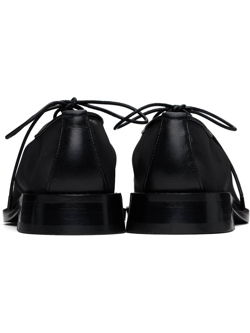 Black Mesh Lace Up Derbys - 2