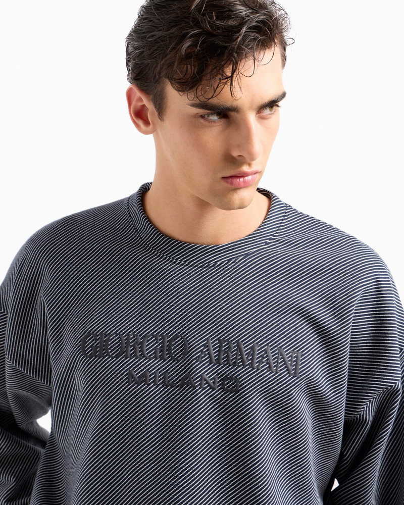 DENIM COLLECTION COTTON SWEATSHIRT WITH EMBROIDERED LOGO 6