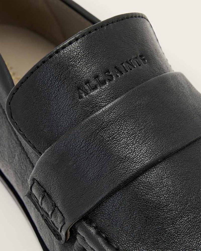 JULIE STUDDED LEATHER LOAFERS 4