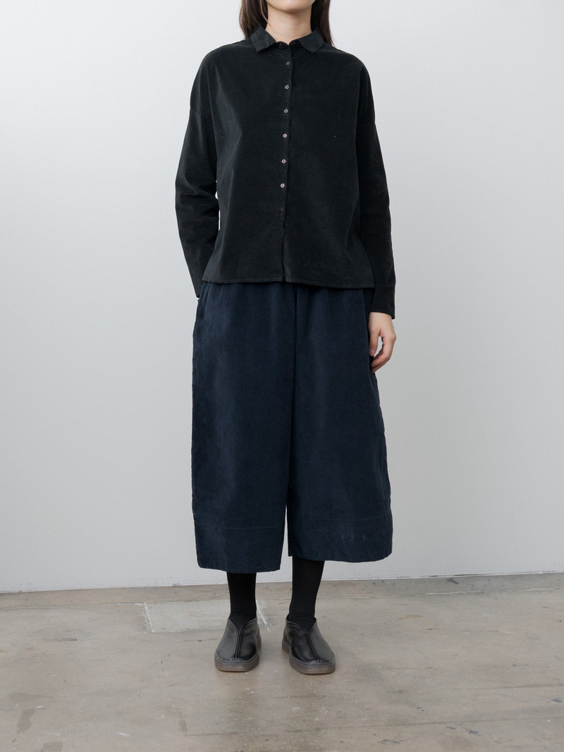 ALBUM DI FAMIGLIA Wide Trousers V - Ink outlook