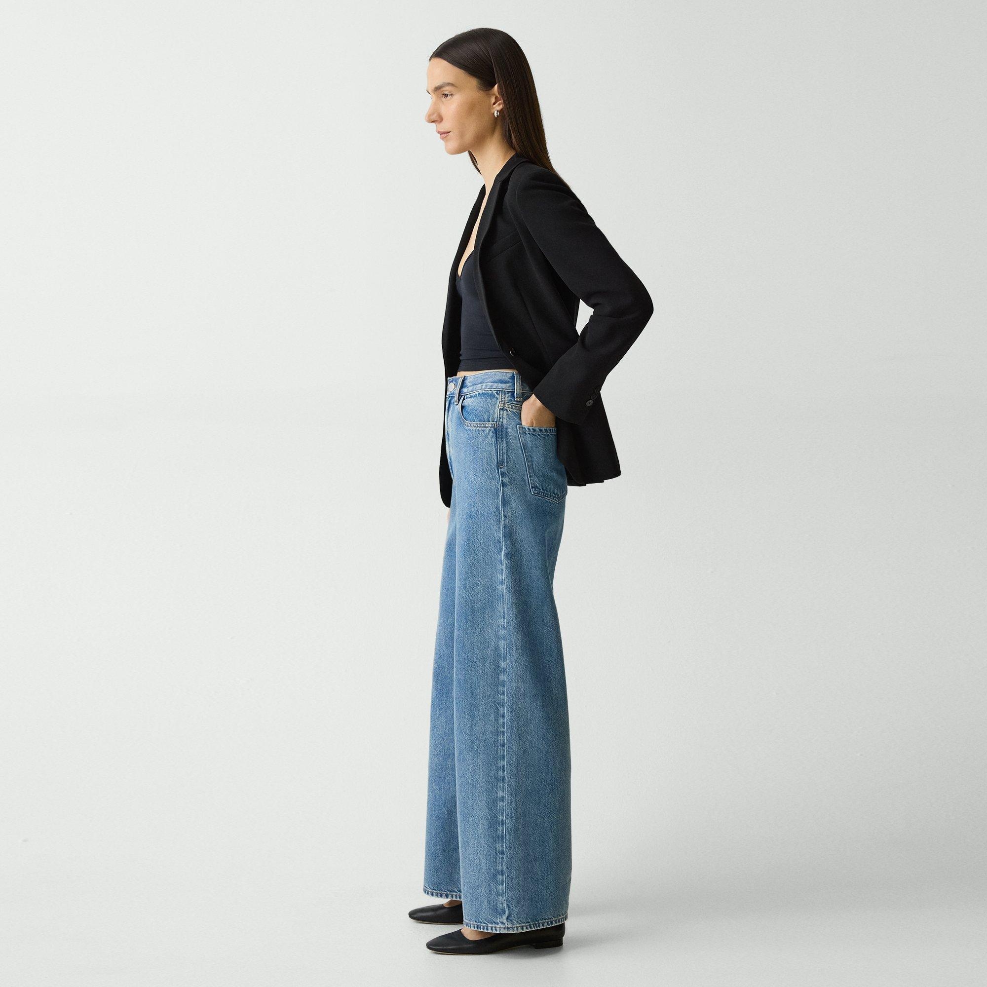 High-Waisted Wide-Leg Pant in Relaxed Denim - 3
