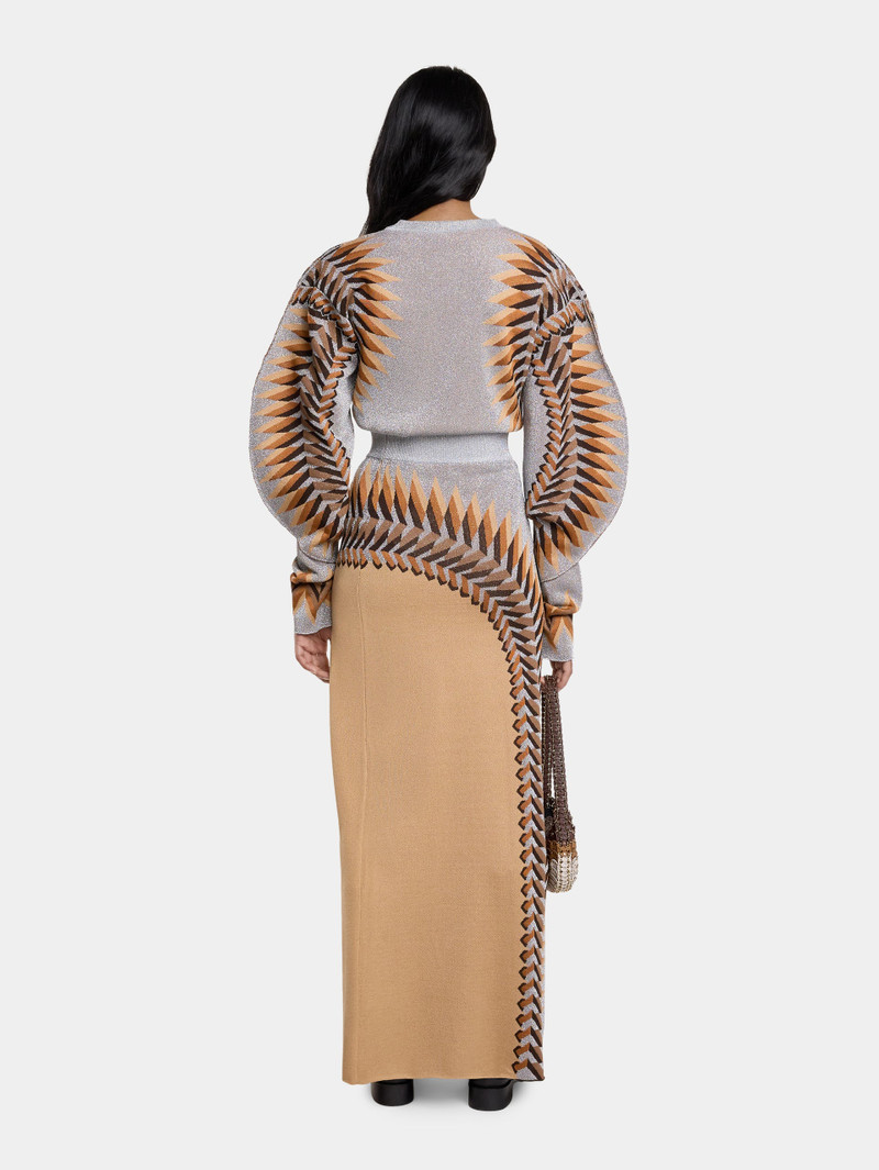 LONG LUREX JACQUARD SKIRT 5