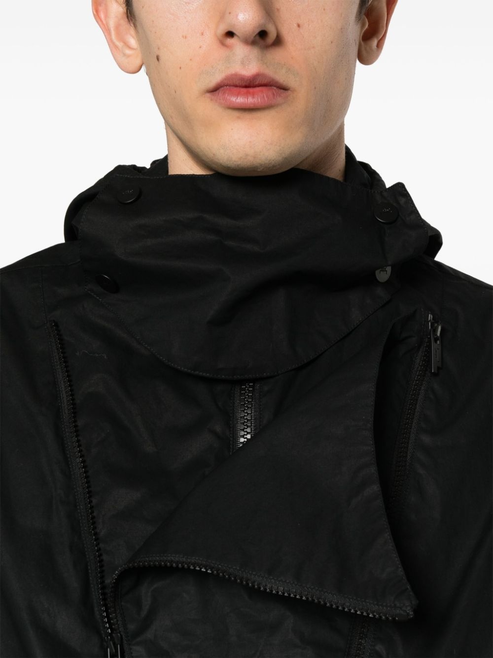 logo-plaque hooded jacket - 5