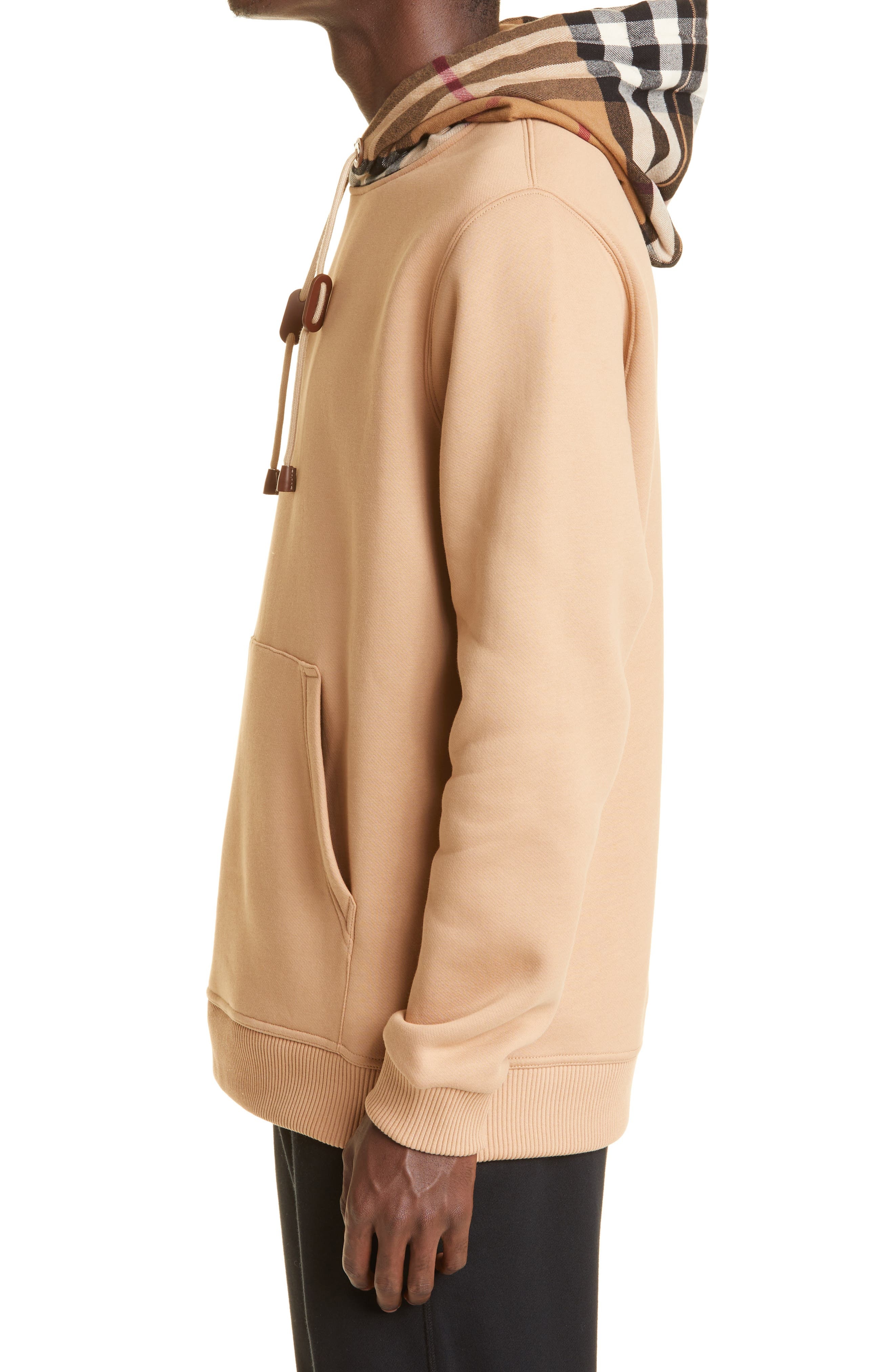 Check Cotton Blend Hoodie - 3