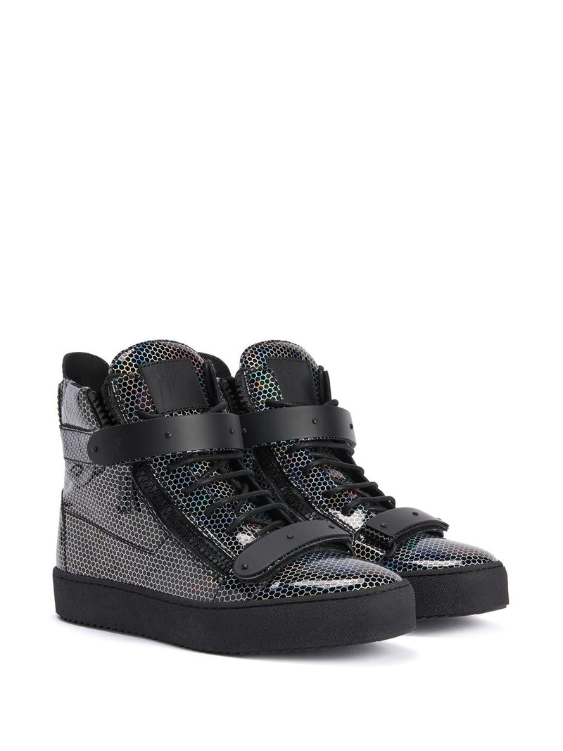 Giuseppe Zanotti geometric-print high-top sneakers outlook