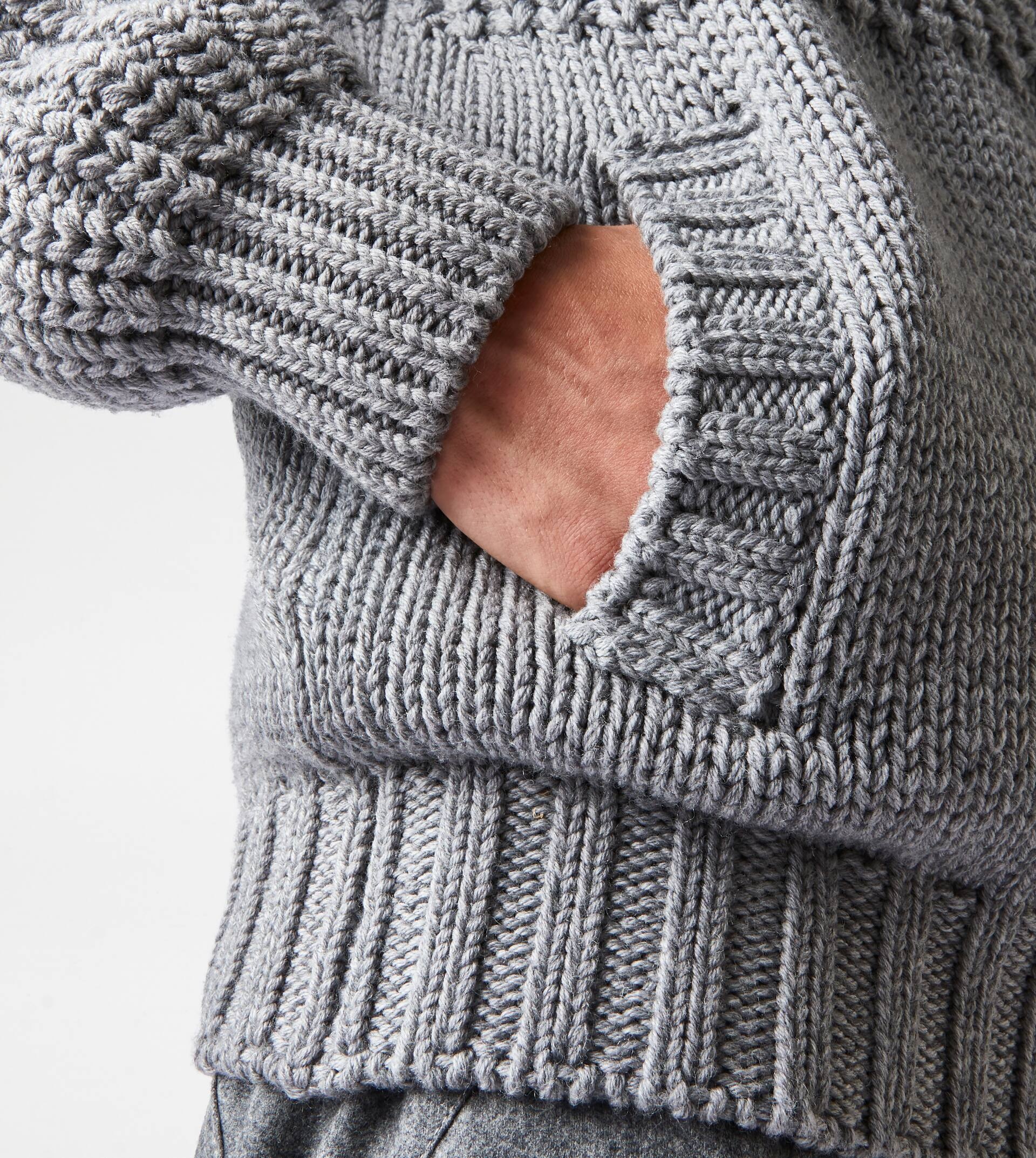 TOD'S ZIPPED CARDIGAN - GREY - 5
