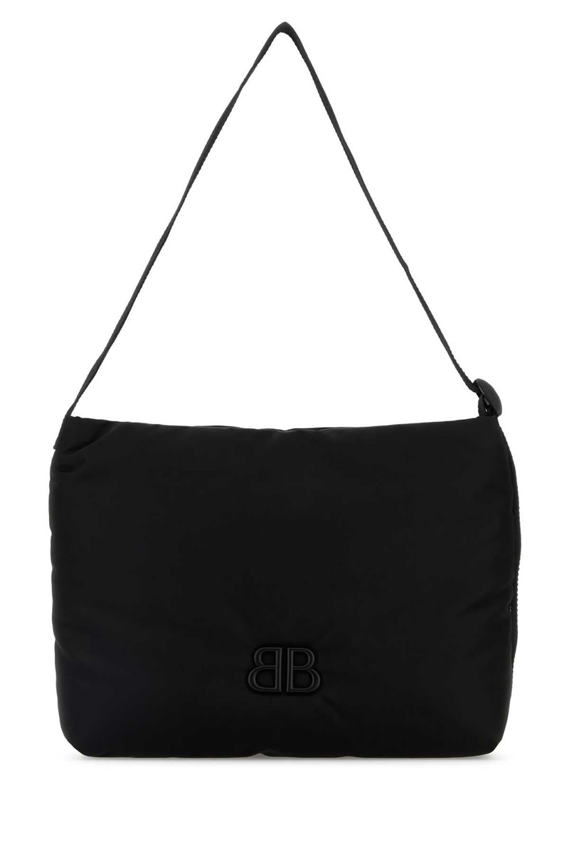 Balenciaga Men Black Fabric Monaco Shopping Bag - 1
