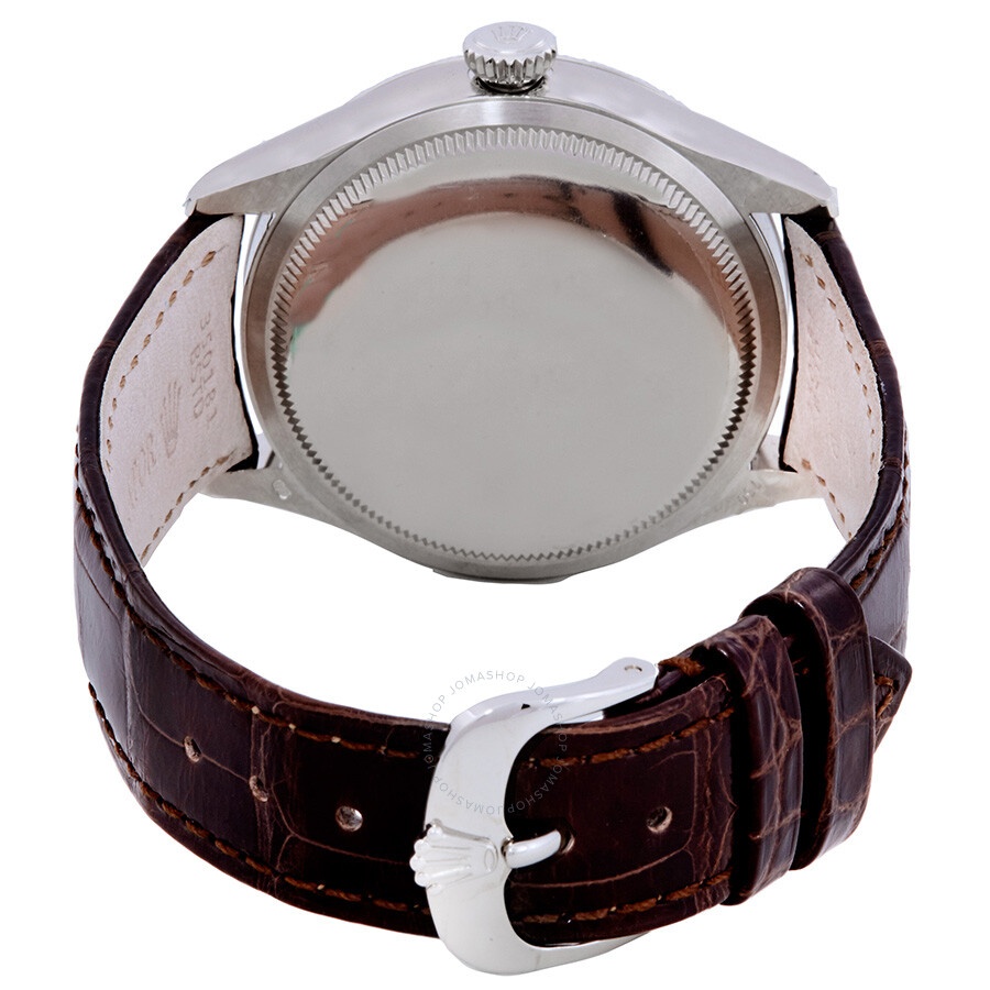 Rolex Cellini Automatic Black Dial Men's Brown Leather Watch 50519BKSBRL - 3