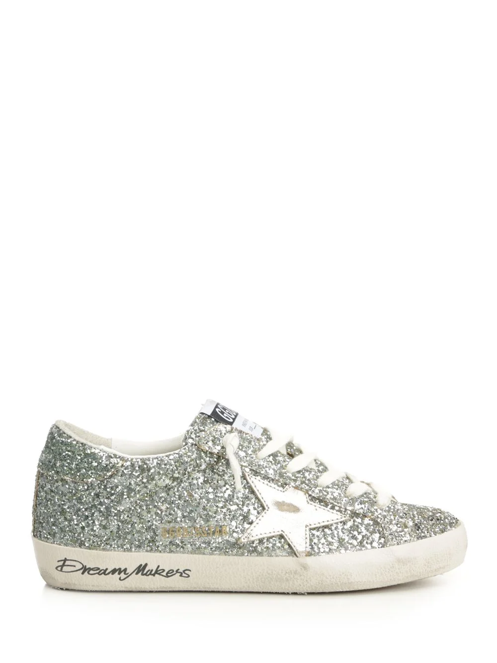 Super Star Glitter Upper Toe Tongue And Heel Laminated Star Sneakers Silver - 1