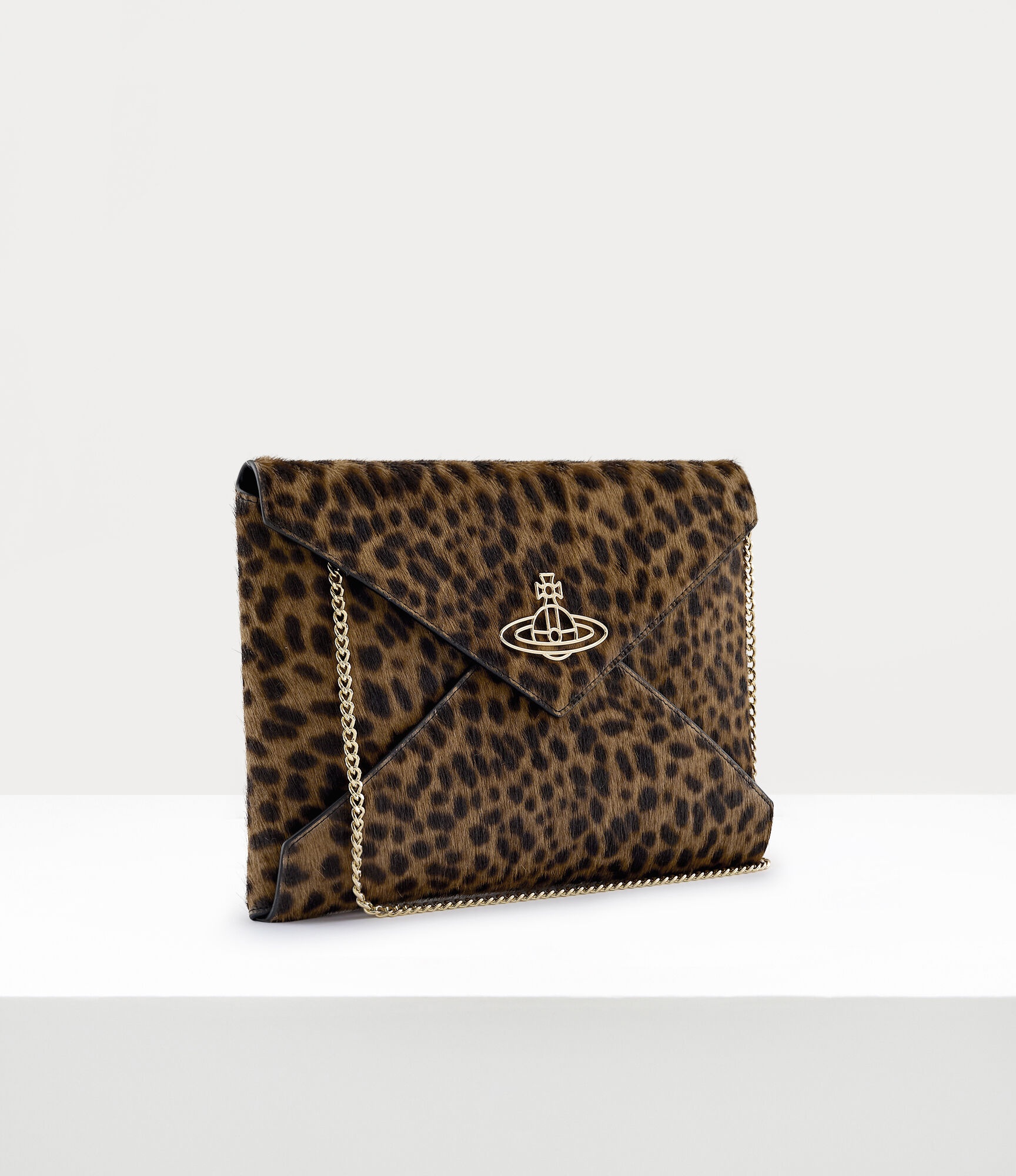 LEOPARD THIN LINE ORB ENVELOPE CLUTCH - 3