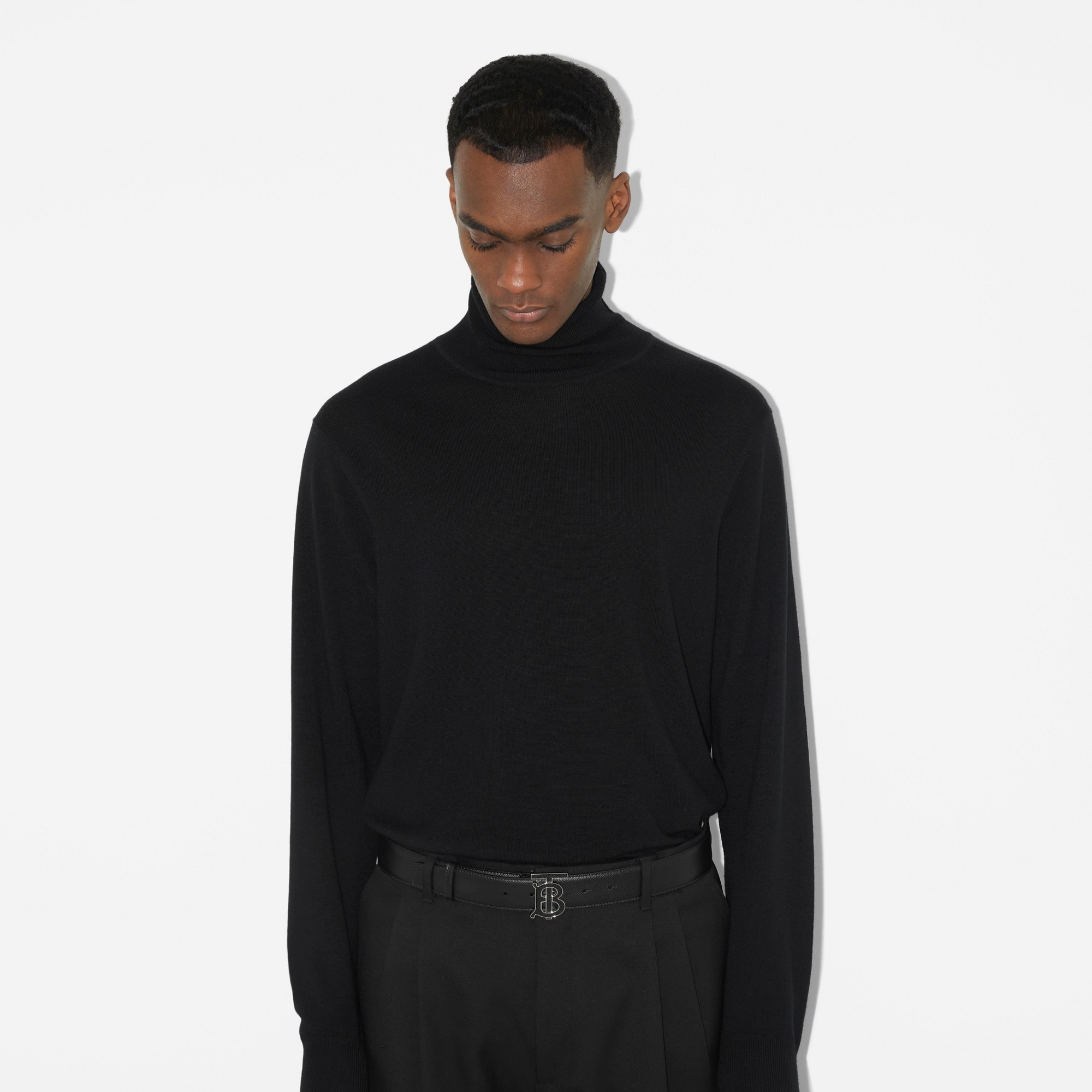Grainy Leather TB Belt - 3