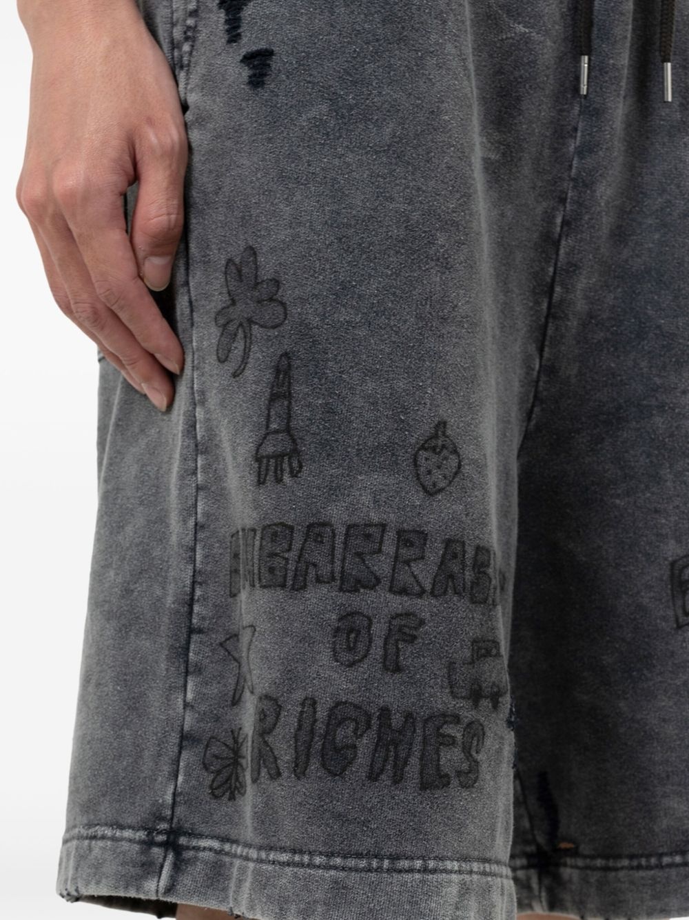 bleached-effect shorts - 5