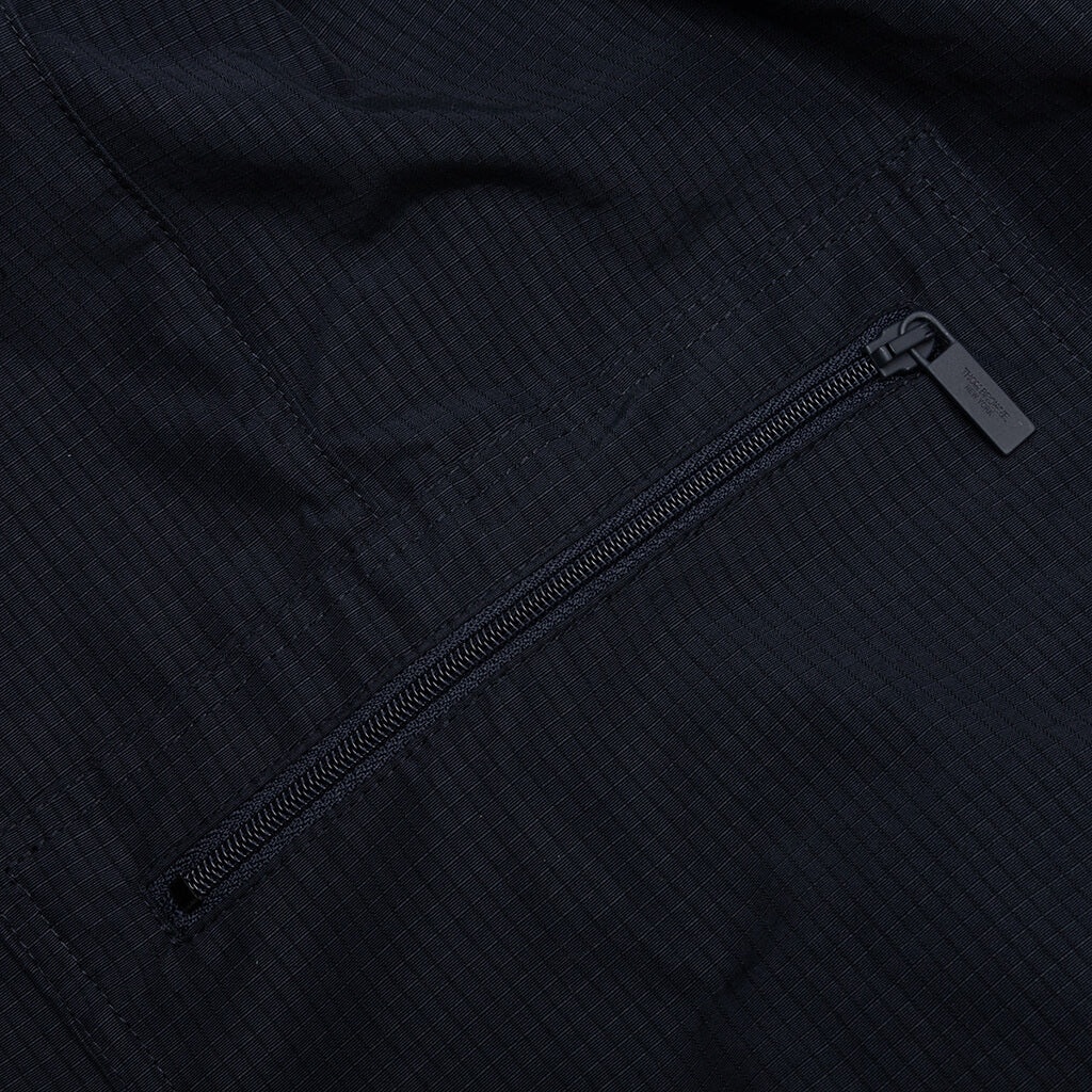 THOM BROWNE RIPSTOP ZIP POCKET MID THIGH SHORTS - NAVY - 5
