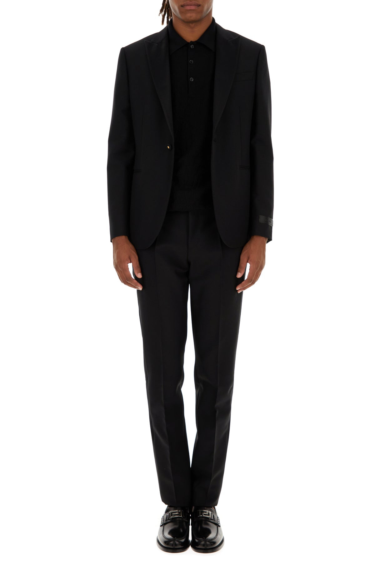 Black wool blend pant - 6