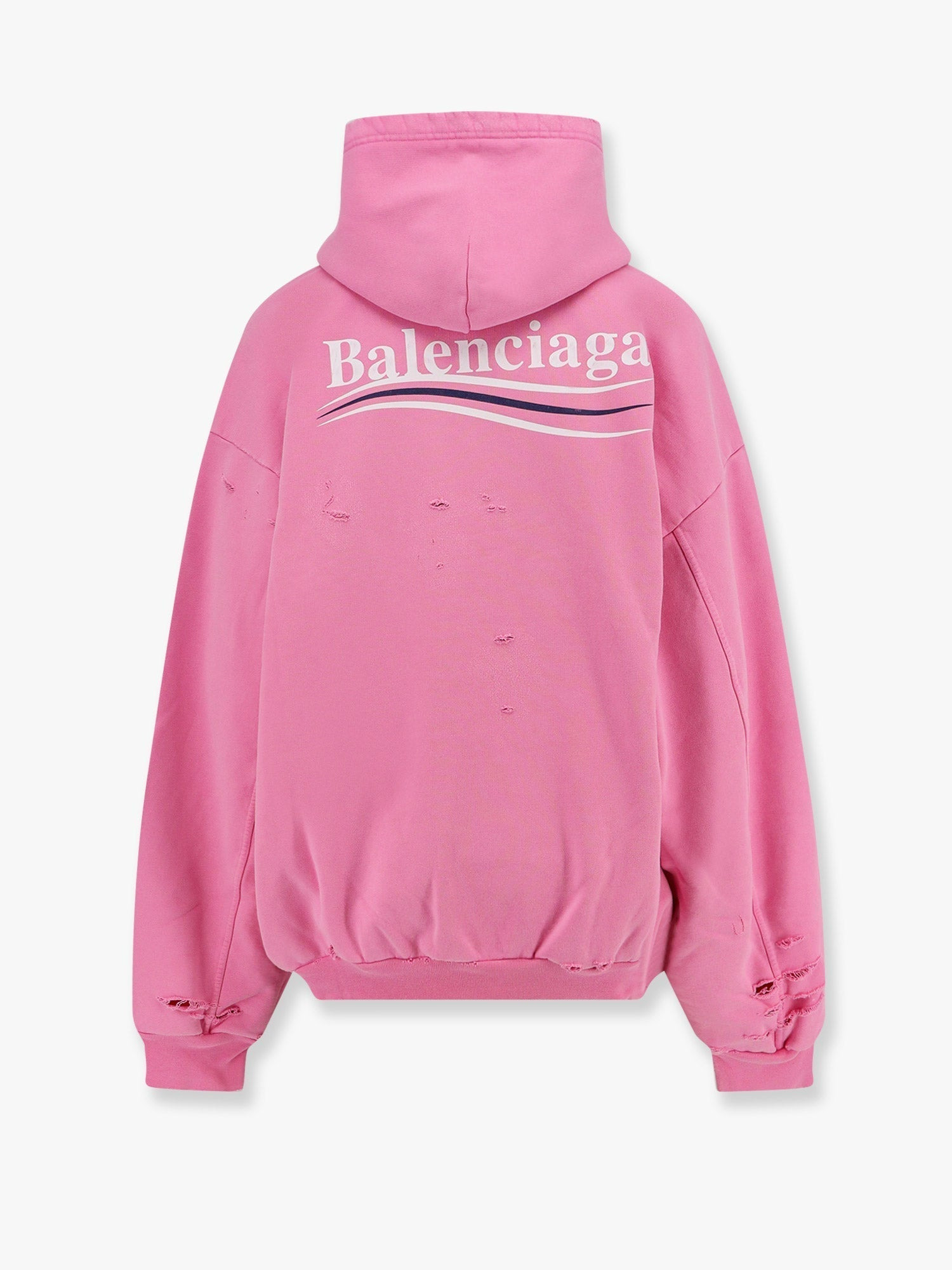 Balenciaga Women Destroyed Finish Cotton Sweatshirt - 5