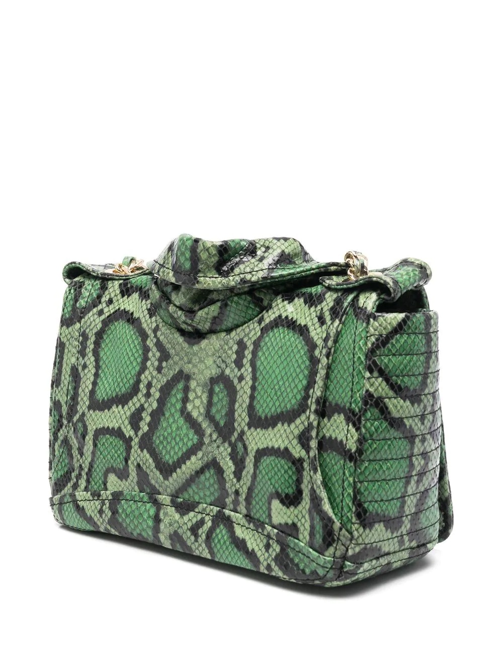 snakeskin-effect leather bag - 3