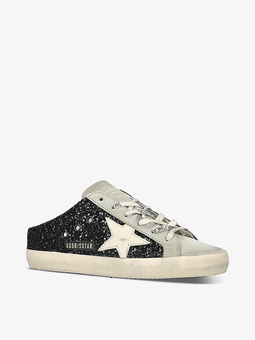 Super Star Sabot 90426 glitter-embellished leather slip-on trainers - 3