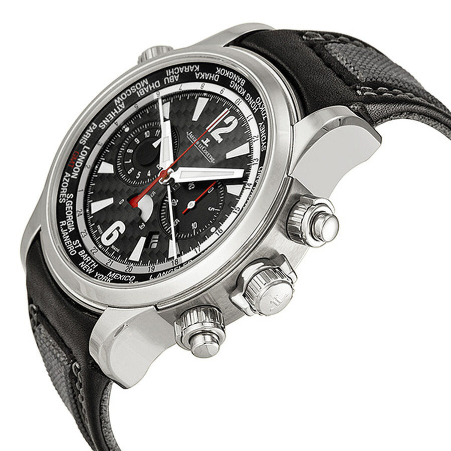 Jaeger LeCoultre Master Compressor Automatic Black Dial Black Leather Men's Watch Q1768421 - 2
