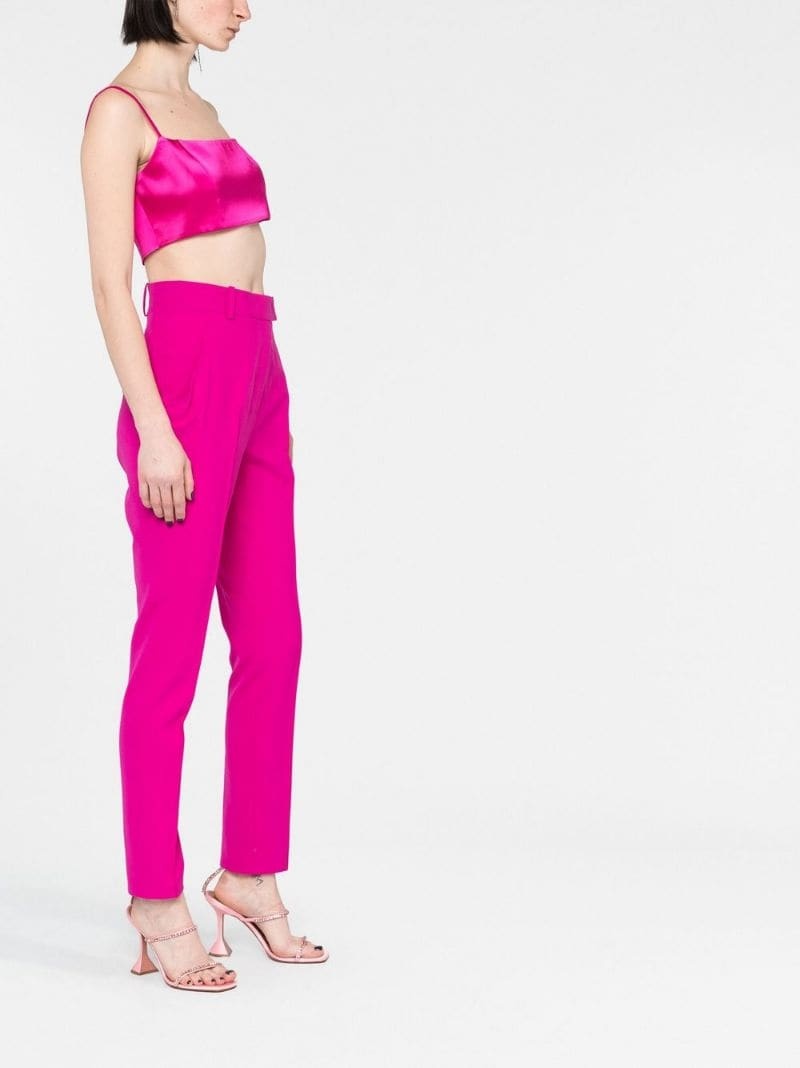 Berry high-waisted tailored trousers - 6