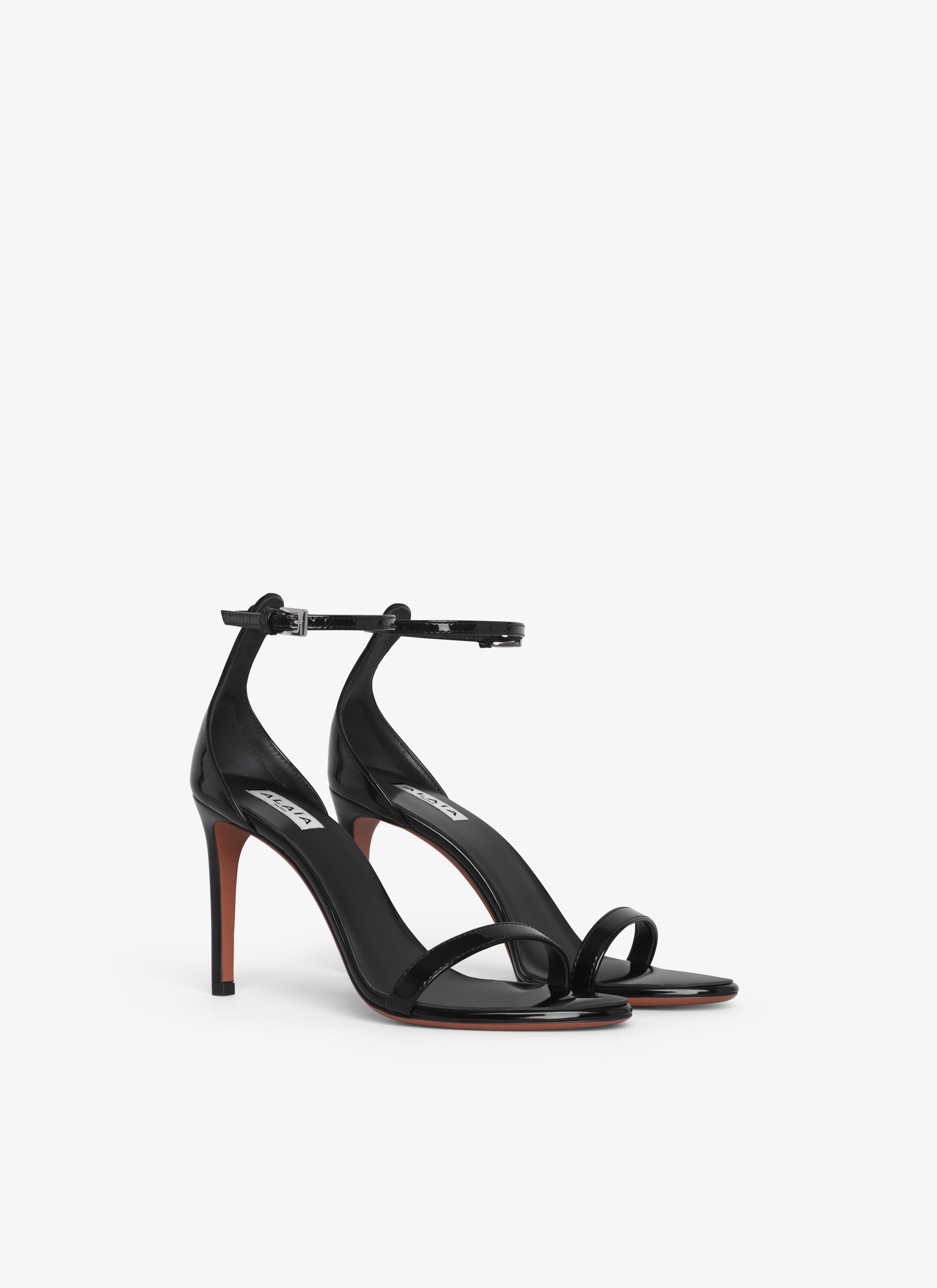 HIGH SANDALS IN PATENT CALFSKIN - 2