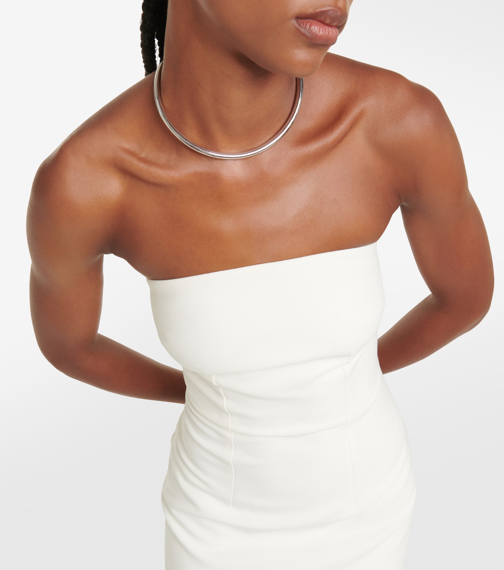 Bridal strapless crêpe gown - 4