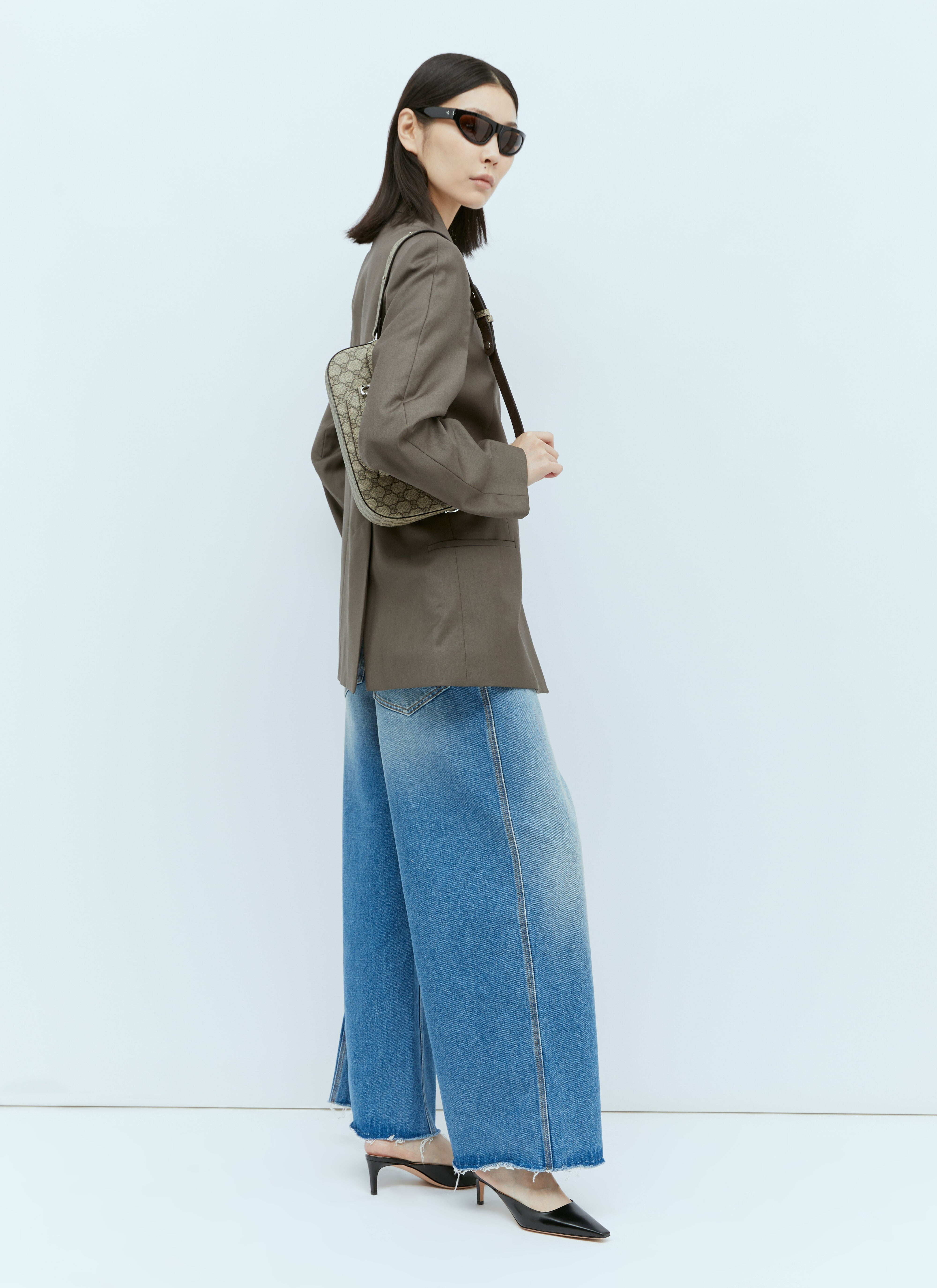 Gucci Women Denim Wide-Leg Jeans - 3