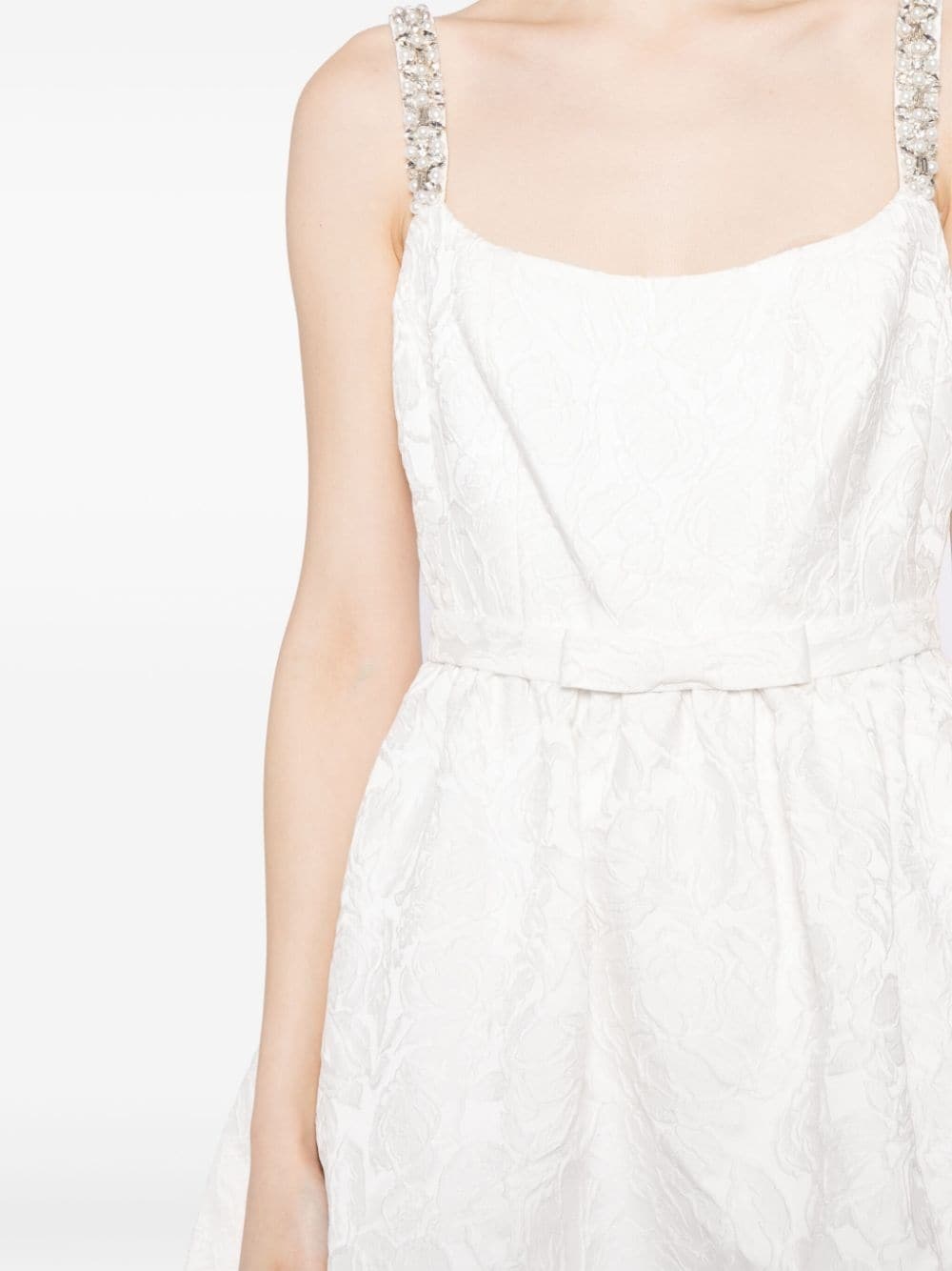 Serena floral-embroidered mini dress - 5