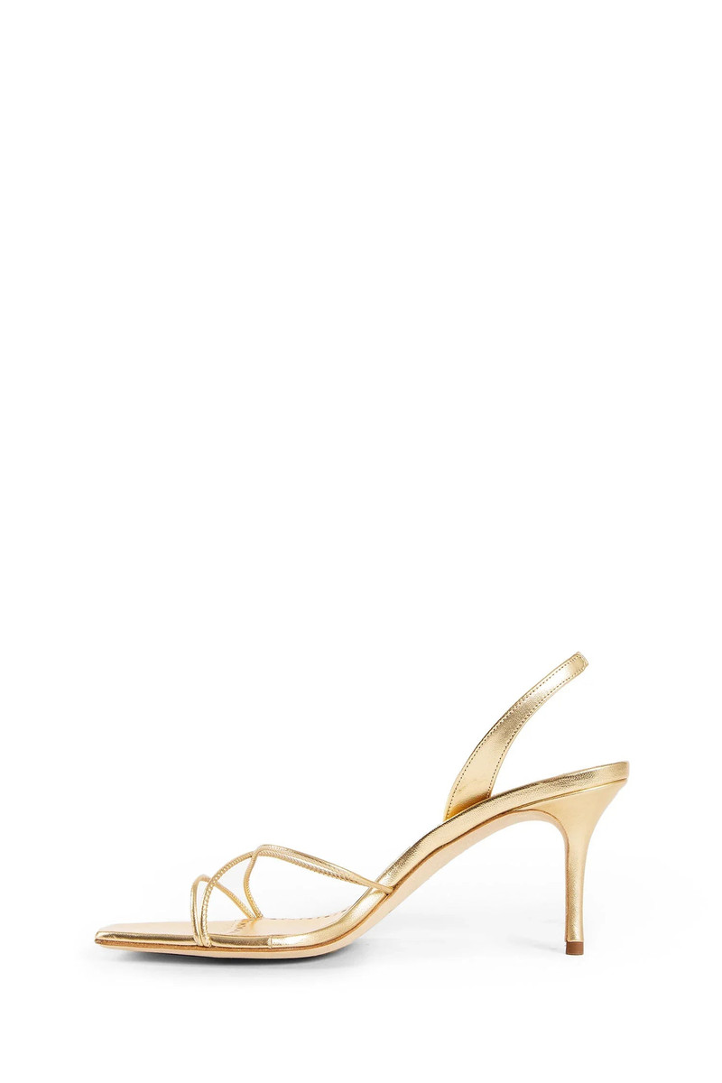 MANOLO BLAHNIK WOMAN GOLD SANDALS 4