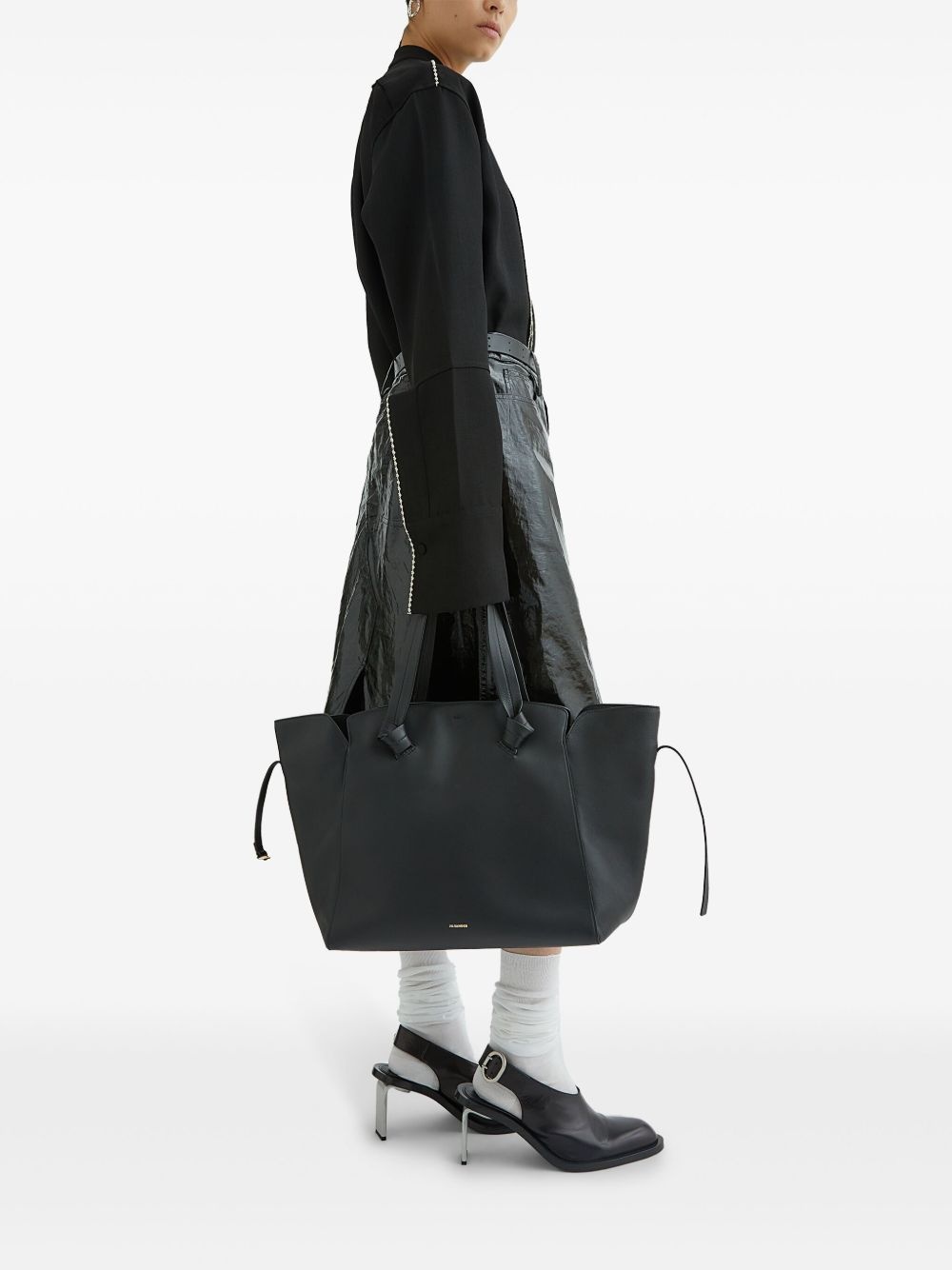 medium knot-embellished tote bag - 2