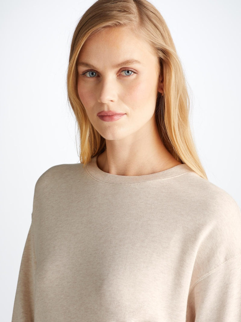 Derek Rose Women's Sweatshirt Quinn Cotton Modal Stretch Oat outlook