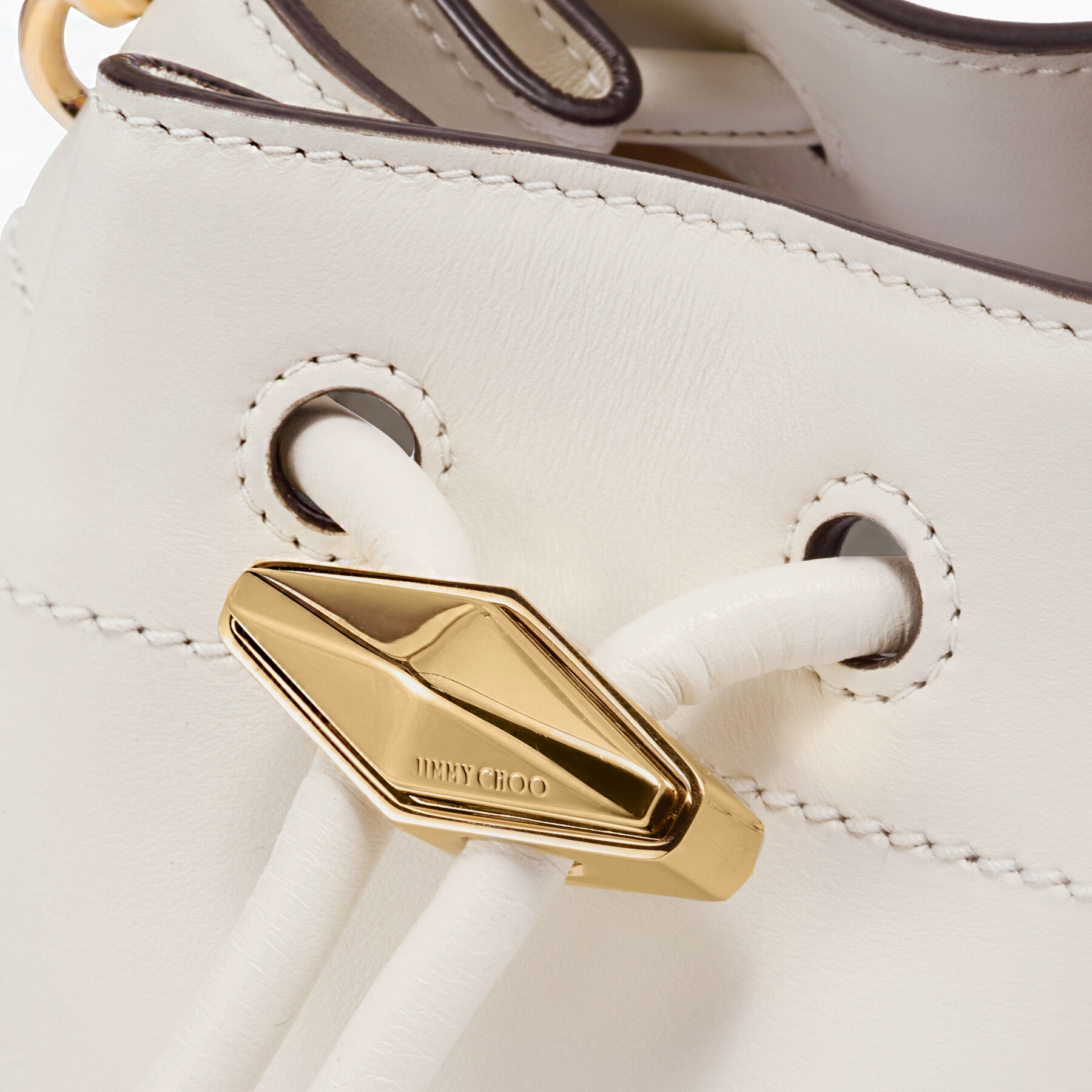 JIMMY CHOO Cinch S Latte Calf Leather Bag jimmychoo REVERSIBLE - Main Image