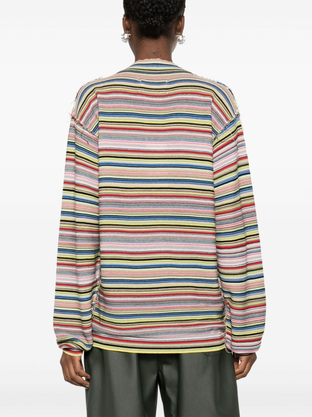 inside-out striped jumper - 4