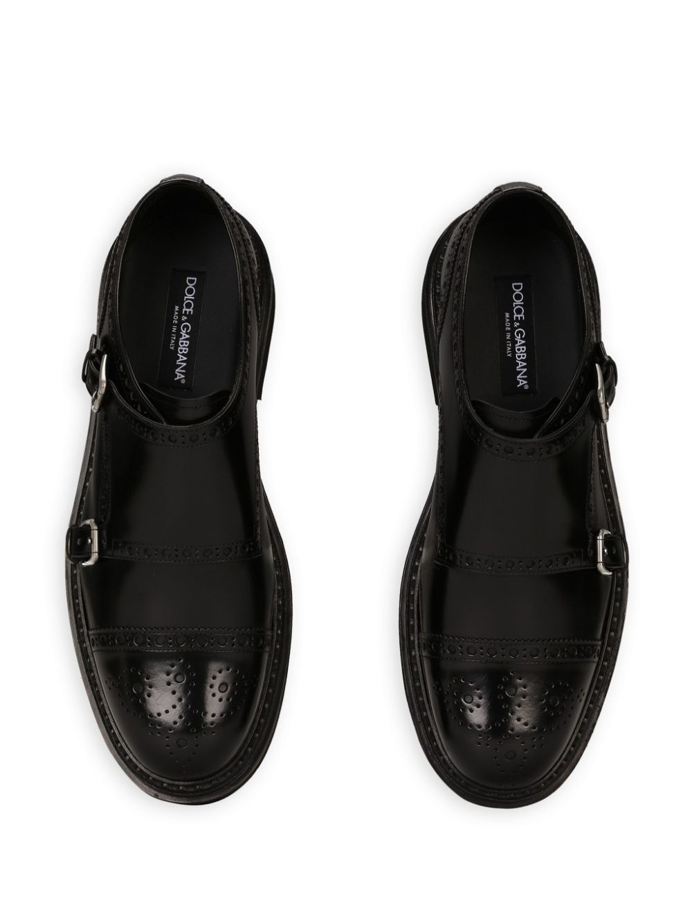 leather monk shoes - 4