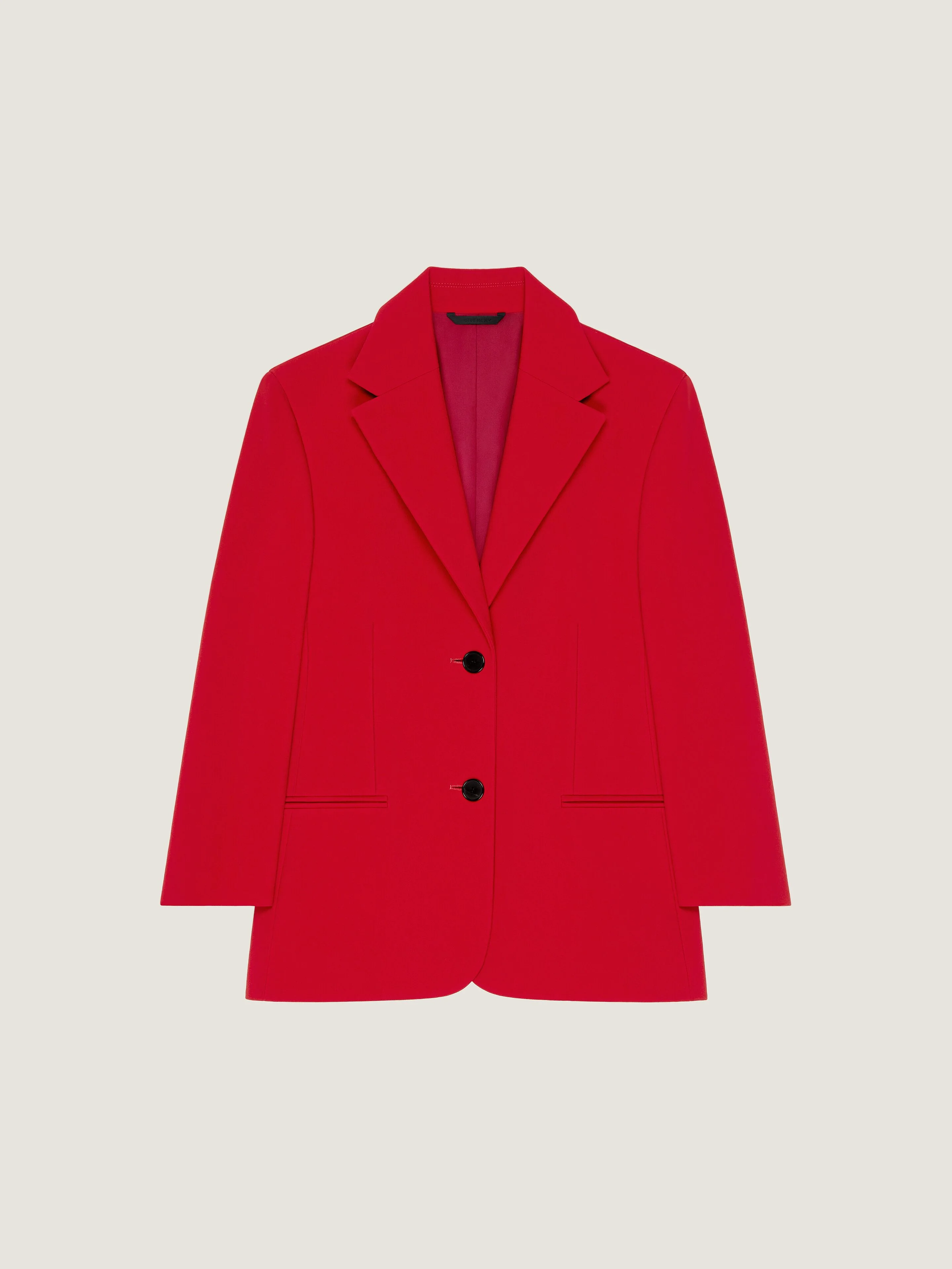 SINGLE-BREASTED JACKET IN CREPE CADY - 1