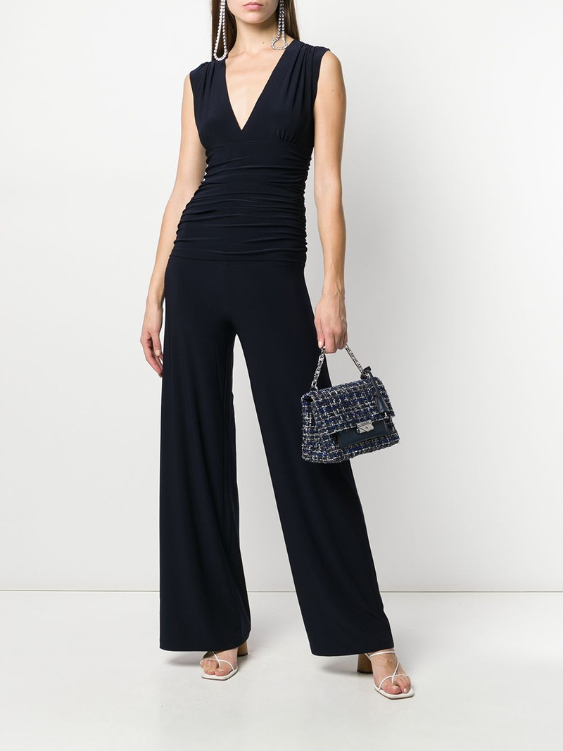 NORMA KAMALI draped straight-leg jumpsuit outlook