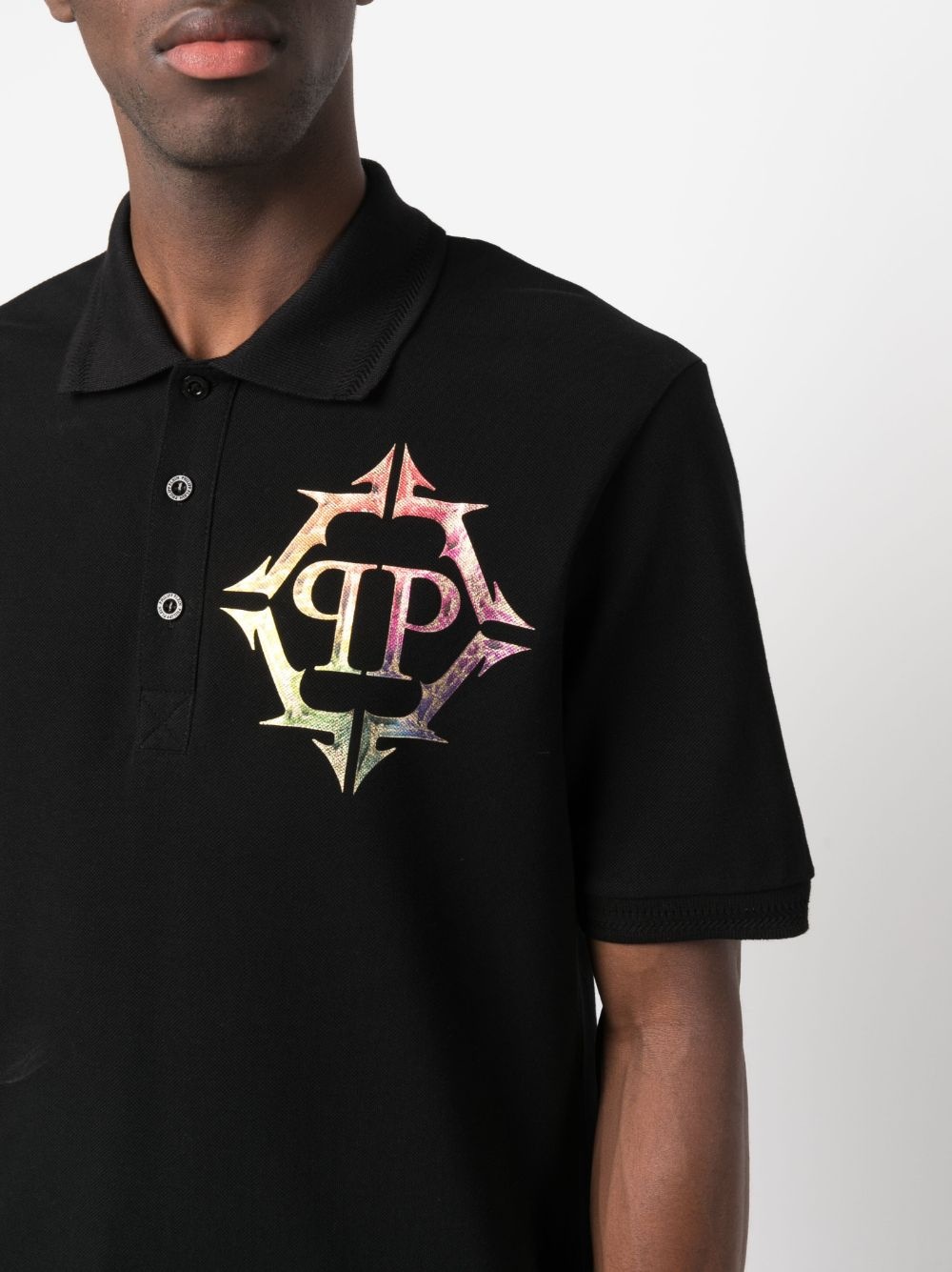 logo-print short-sleeved polo shirt - 5