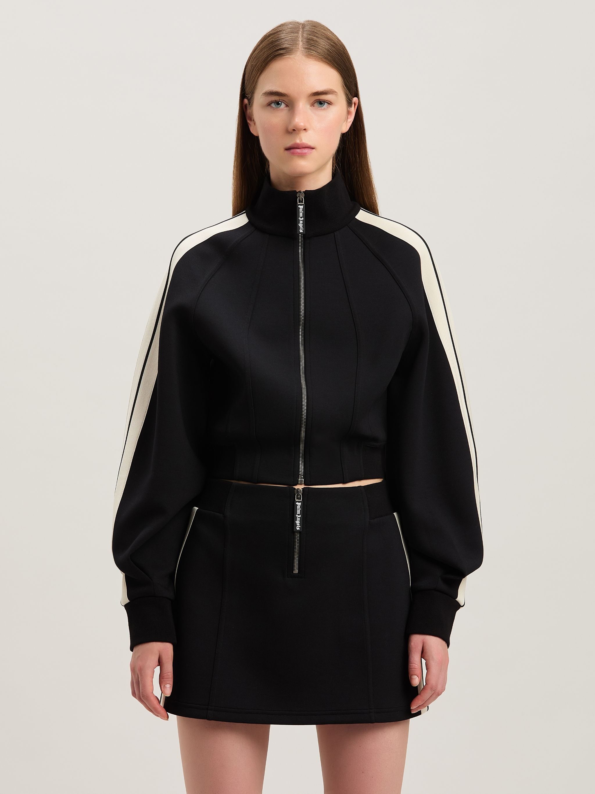 Neoprene cropped track jacket - 3