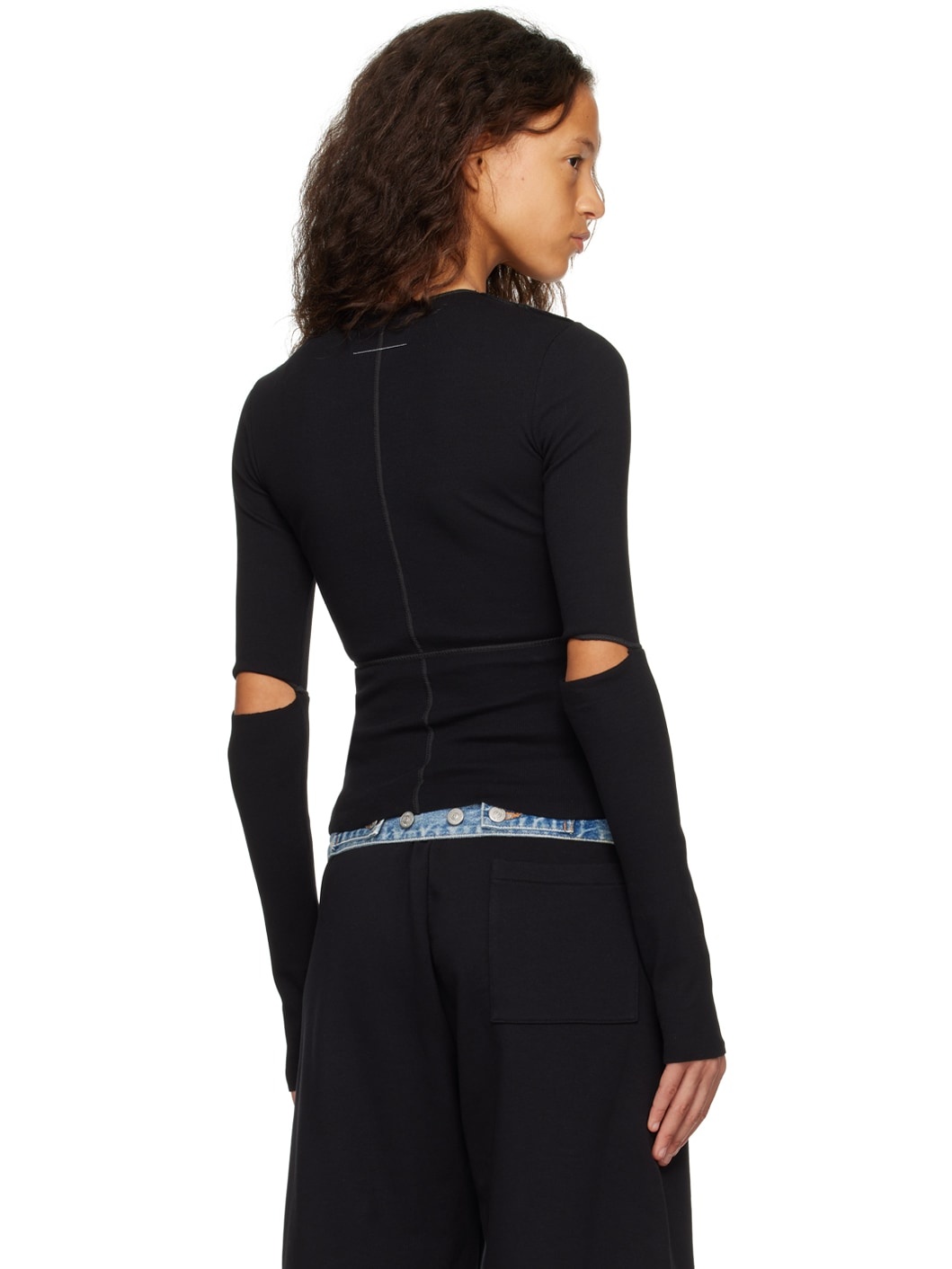 Black Vented Long Sleeve T-Shirt - 3