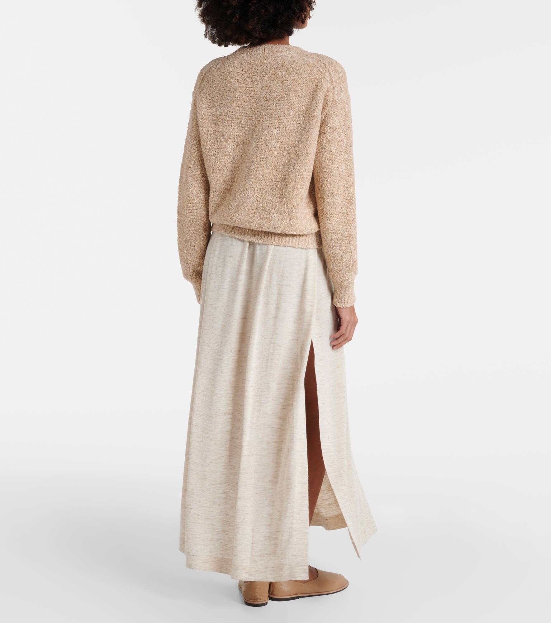 Silk, cashmere, and linen cardigan - 3