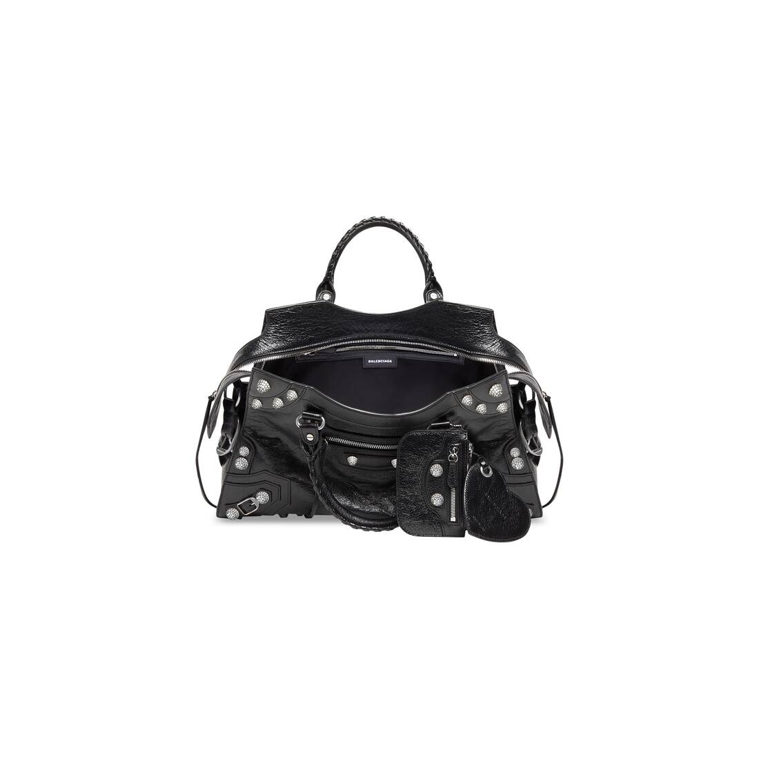 Women's Neo Cagole City Handbag With Rhinestones in Black - 4