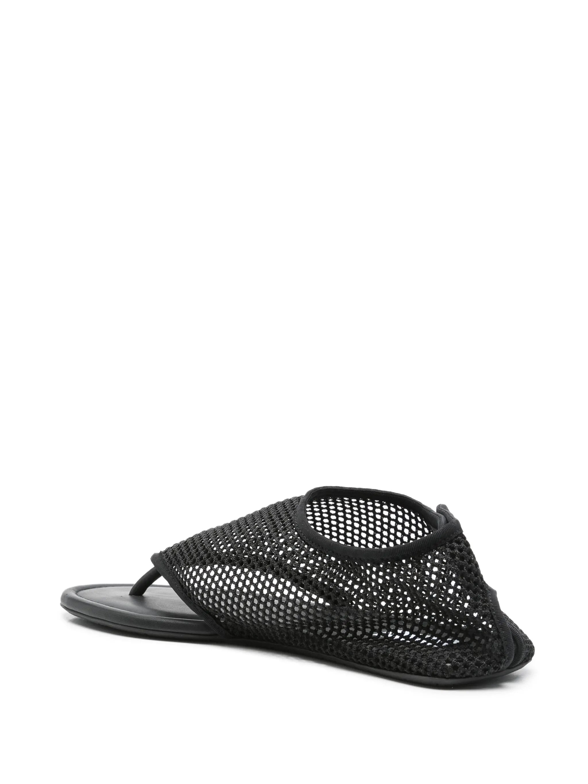 Alaïa Leather Flat Sandals - 4