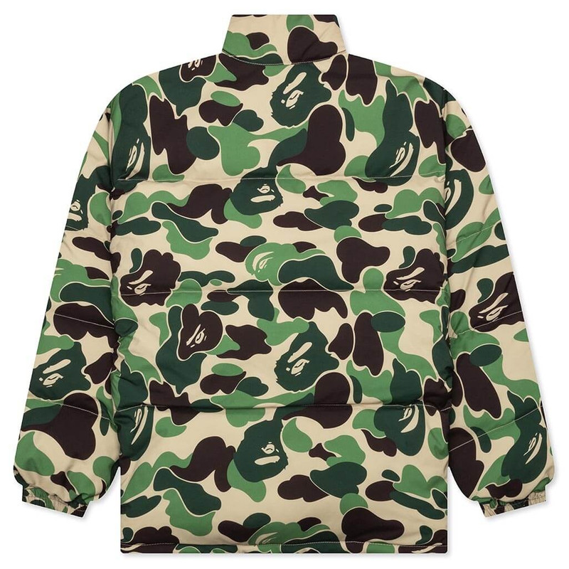 A BATHING APE® ABC CAMO REVERSIBLE DOWN JACKET - GREEN outlook