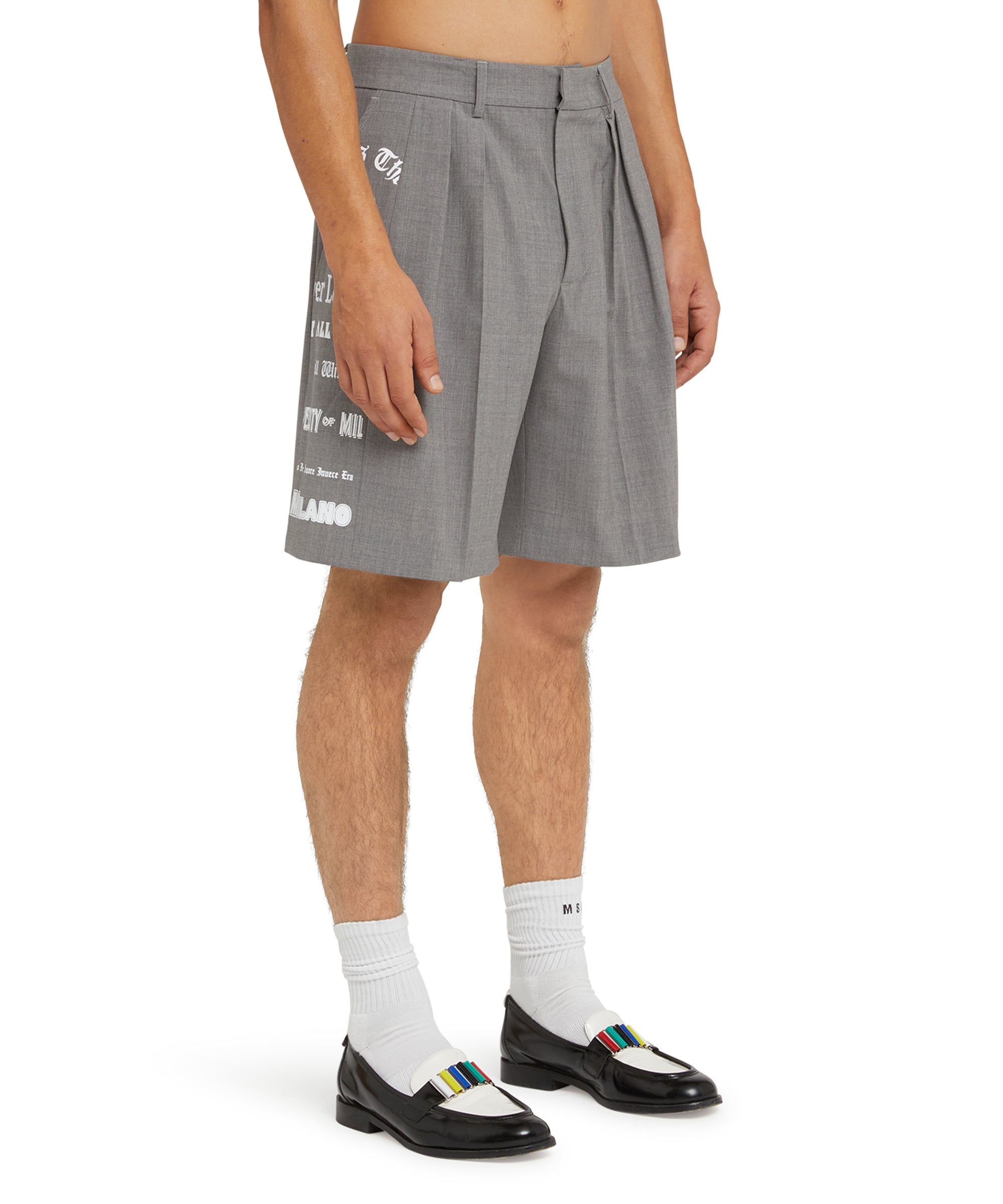 Wool "Dreamers University" Bermuda Shorts - 4