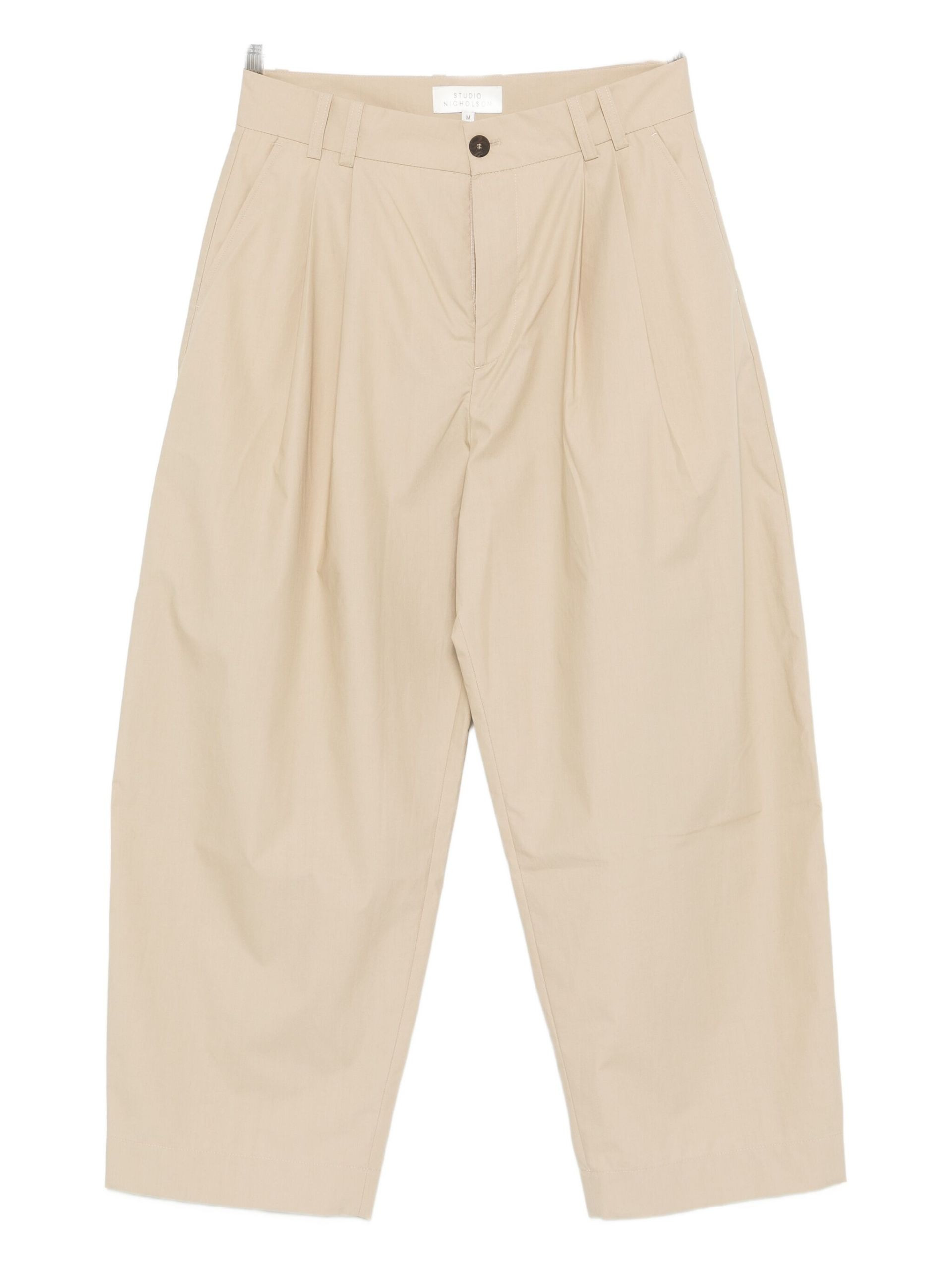 darted cotton trousers - 1
