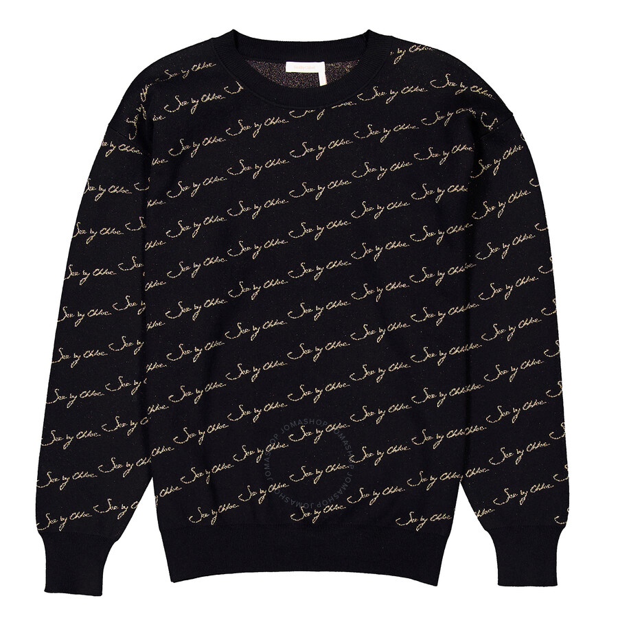 See By Chloe Metallic Logo Knit Sweater - 5