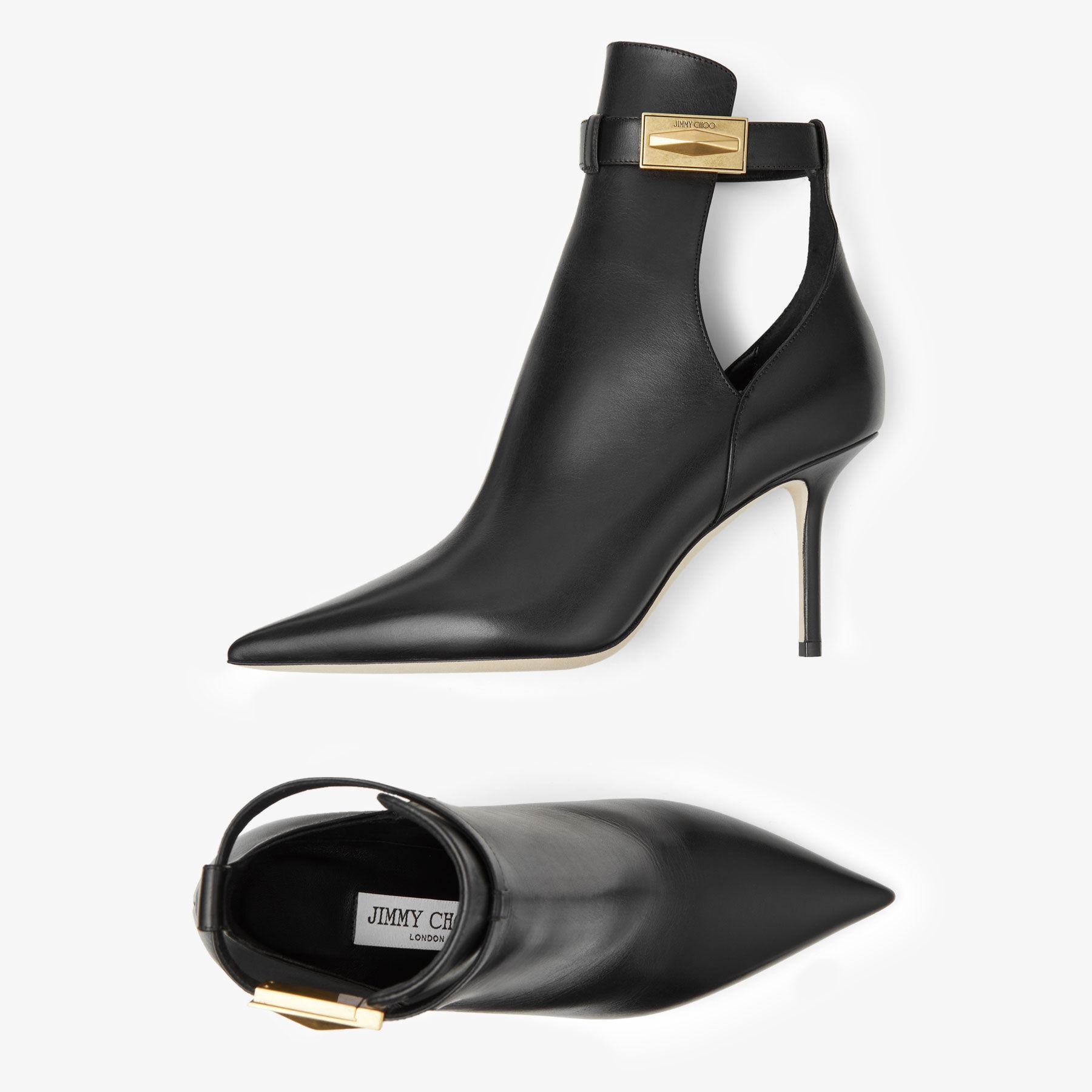 Nell Ankle Boot 85
Black Calf Leather Ankle Boots - 5