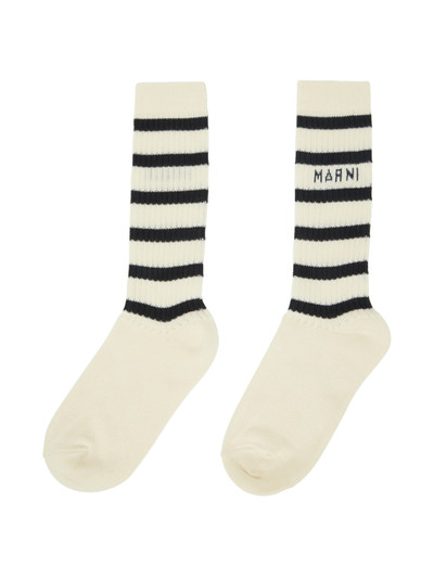 Marni Off-White Striped Socks outlook